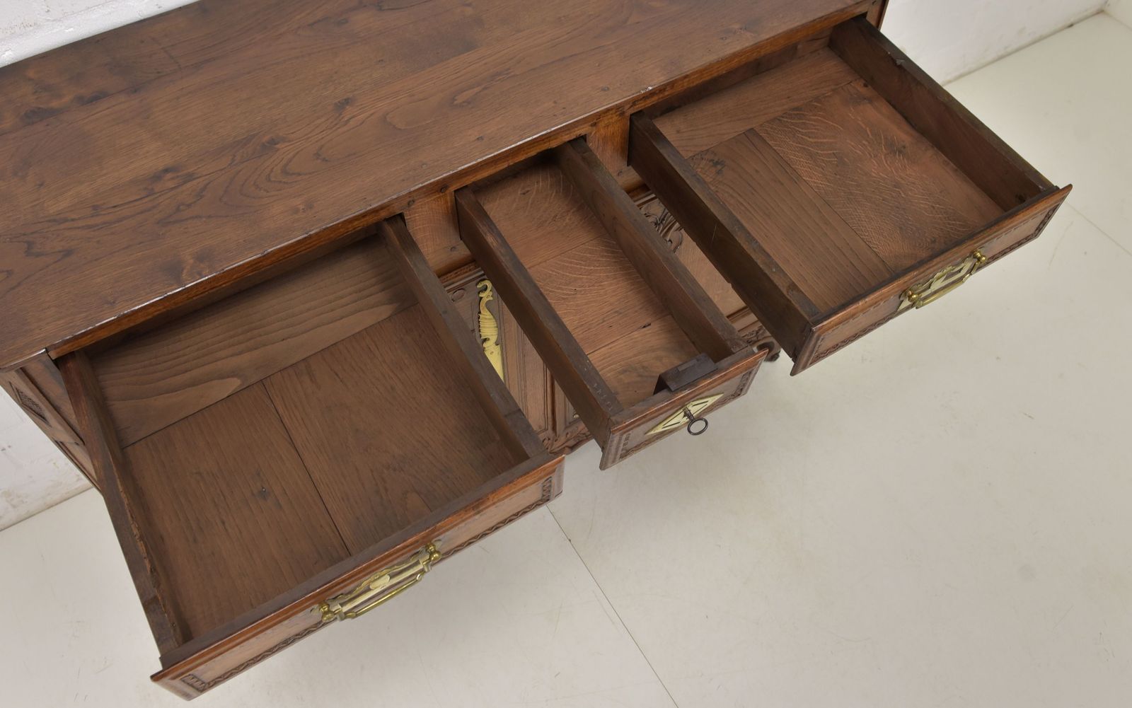 Antique! Restored Baroque Louis XV Sideboard Circa 1790, Oak Cabinet, Chest Of Drawers photo buy