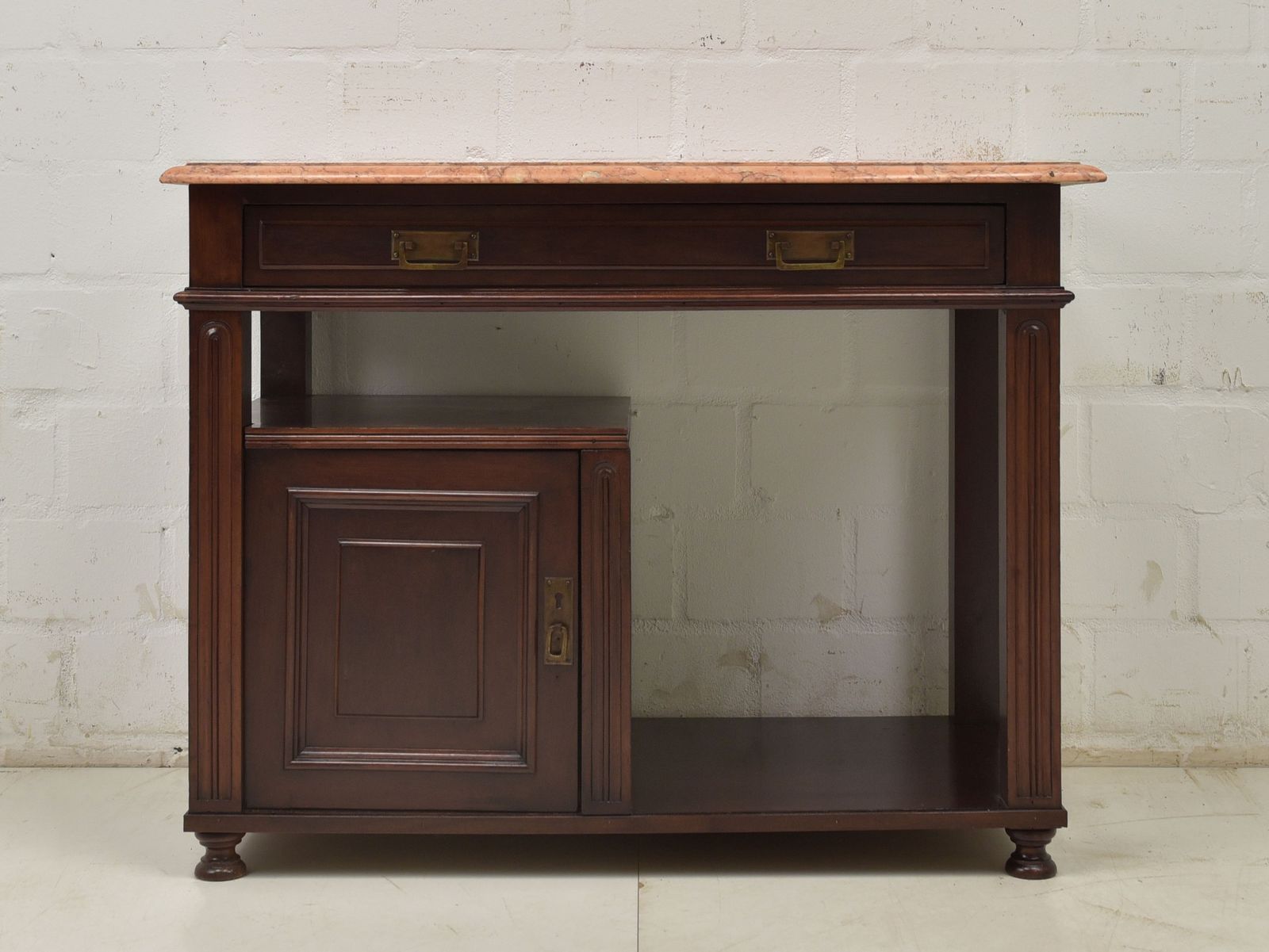 Antique! Side Table / Bedside Table Restored Art Deco Mahogany Chest Of Drawers photo furniture