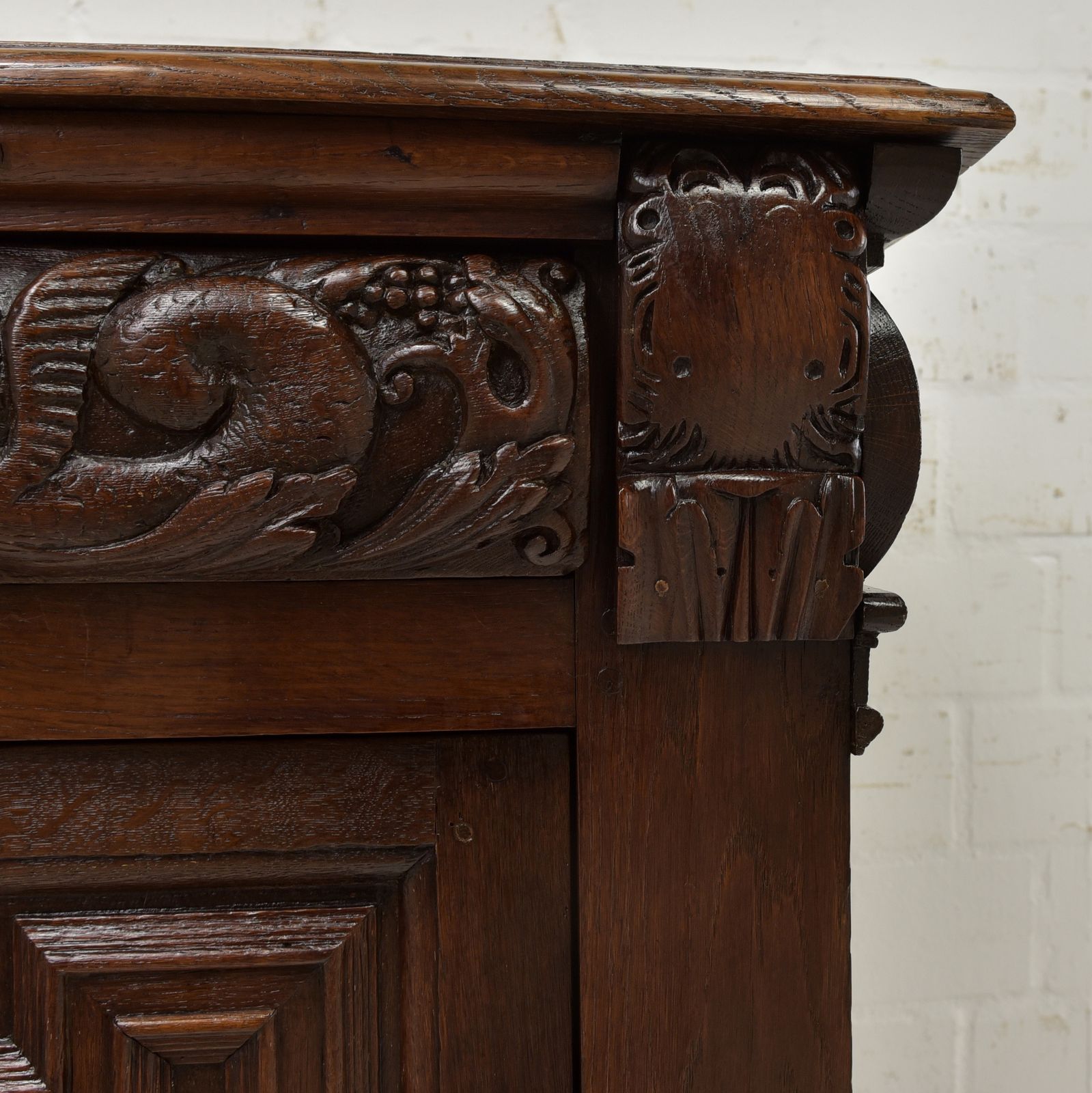 Antique! Narrow Chest Of Drawers Restored Renaissance Circa 1700 Oak Cabinet Small photo vintage