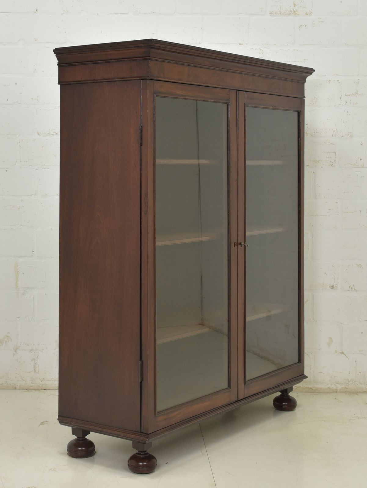 Furniture Antique! Small Display Cabinet Restored Mahogany England Circa 1900 photo