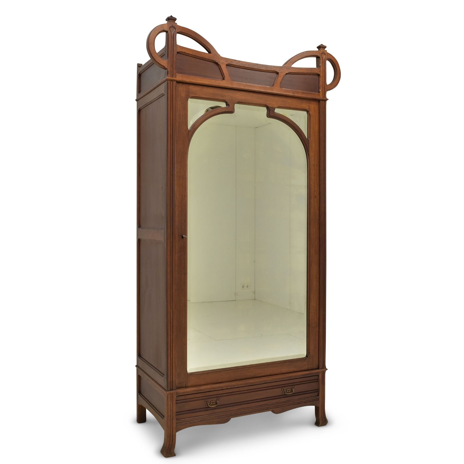 Antique! Wardrobe Restored Art Nouveau From Bedroom