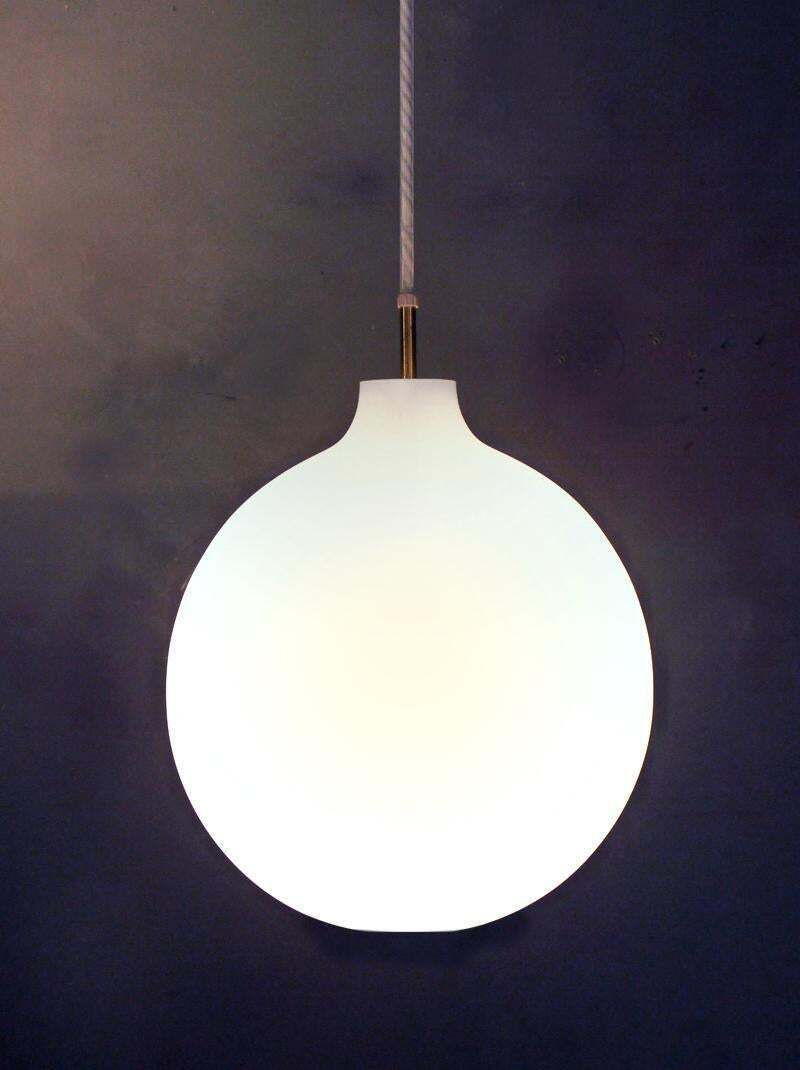 1970s Louis Poulsen Satellite Pendant Lamp Opaline Glass By Vilhelm Wohlert photo furniture