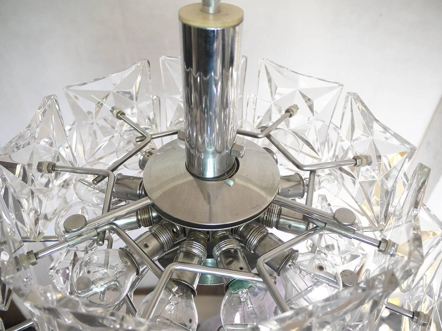 Design Chandelier Crystal & Chrome By Kinkeldey, Germany, 1960s photo 1739.0