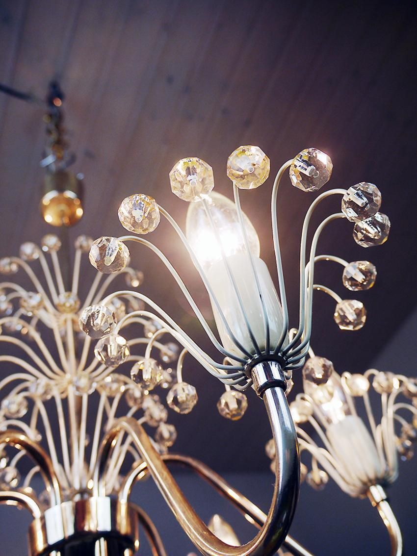 Pyra Chandelier Crystal & Brass By Emil Stejnar For Rupert Nikoll, Austria 1950 photo 1770.0