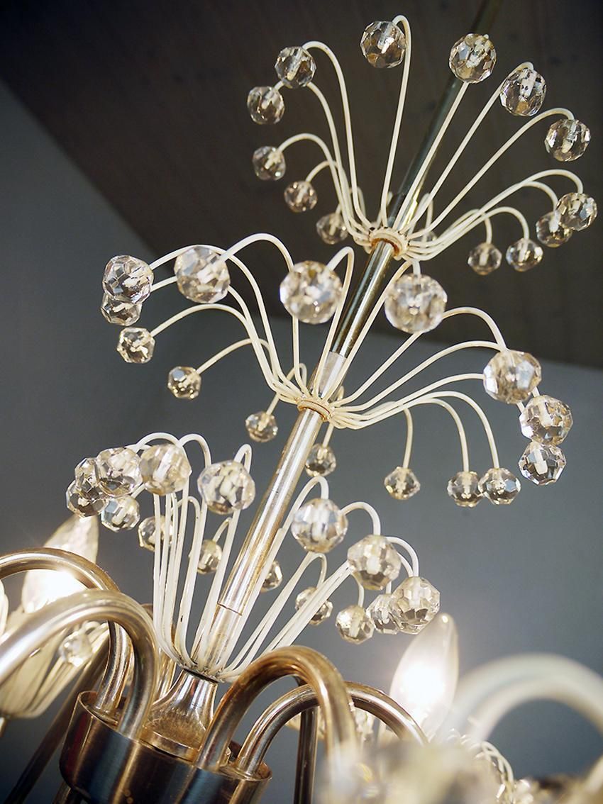 Pyra Chandelier Crystal & Brass By Emil Stejnar For Rupert Nikoll, Austria 1950 photo vinterior