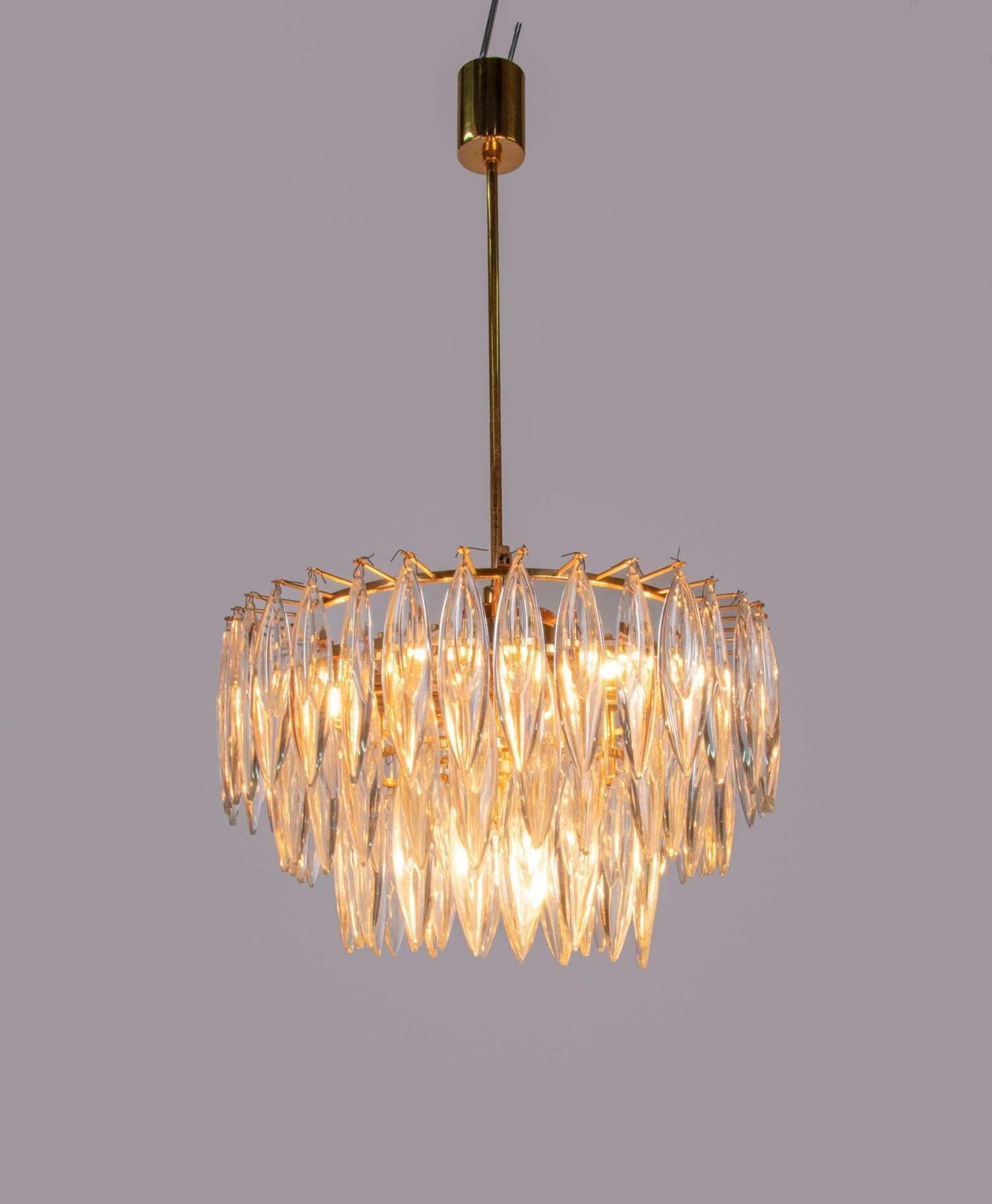 photo furniture 1960 Vienna Bakalowits & Sons Chandelier Crystal & Gold Plated