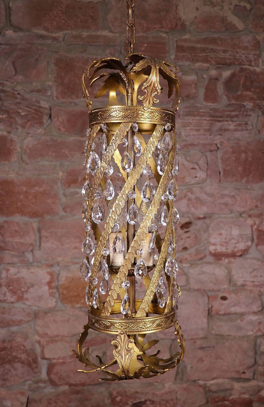 photo for sale Fine Golden Louis XV Chandelier Rococo Style Belle époque