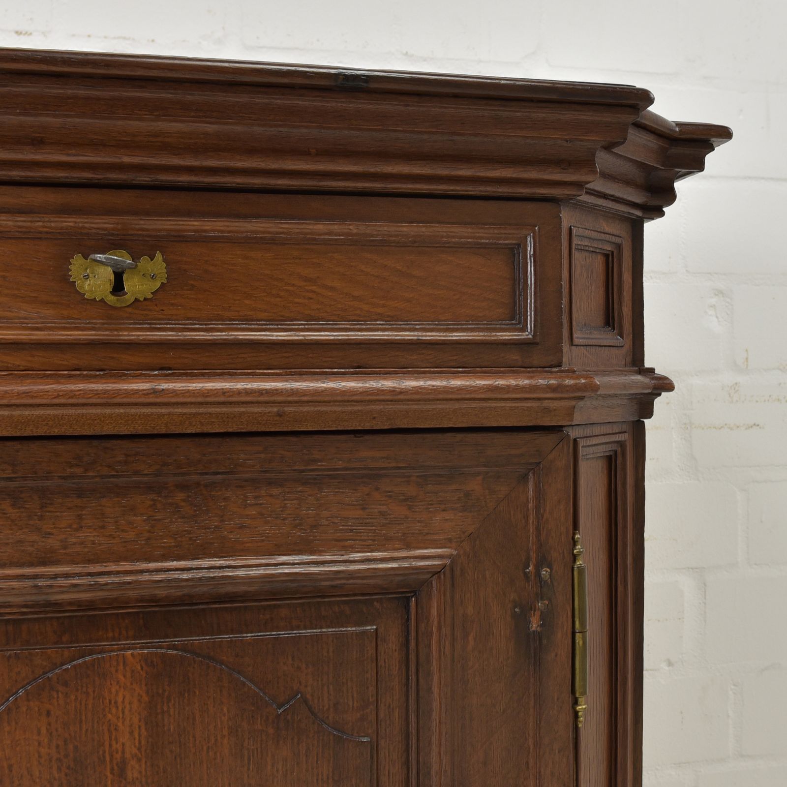 Antique! Sideboard Tall Chest Of Drawers Restored Baroque Biedermeier Oak Cabinet photo vintage