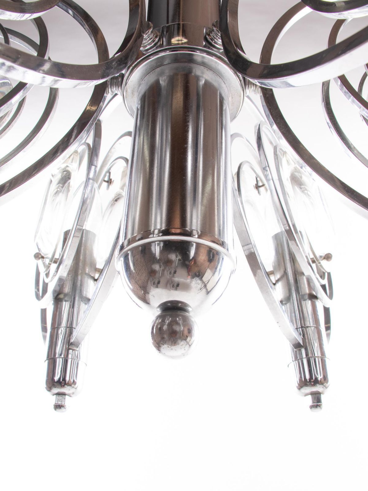 Oscar Torlasco Optical Lens Chandelier By Stilkronen, Italy, 1970s photo vintage