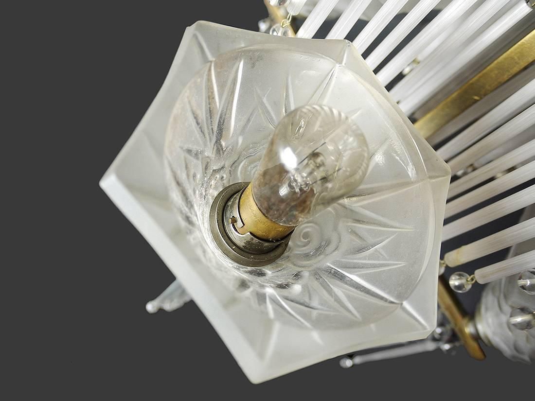 French Art Nouveau Chandelier By Lorrain / Daum photo vinterior