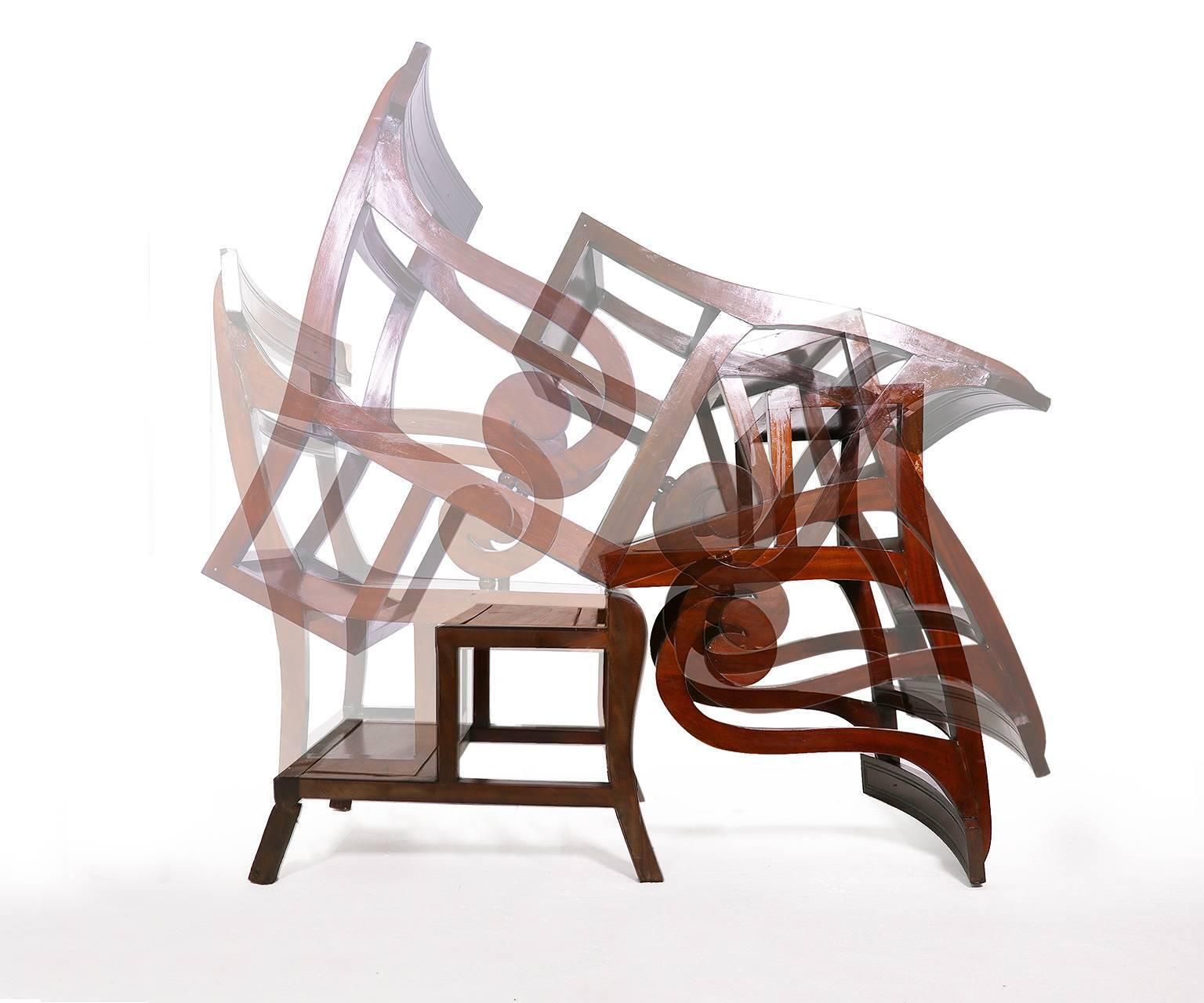 Antique Metamorphic Mahogany Library Armchair Chair, English Regency, Circa 1810 photo 5837.0