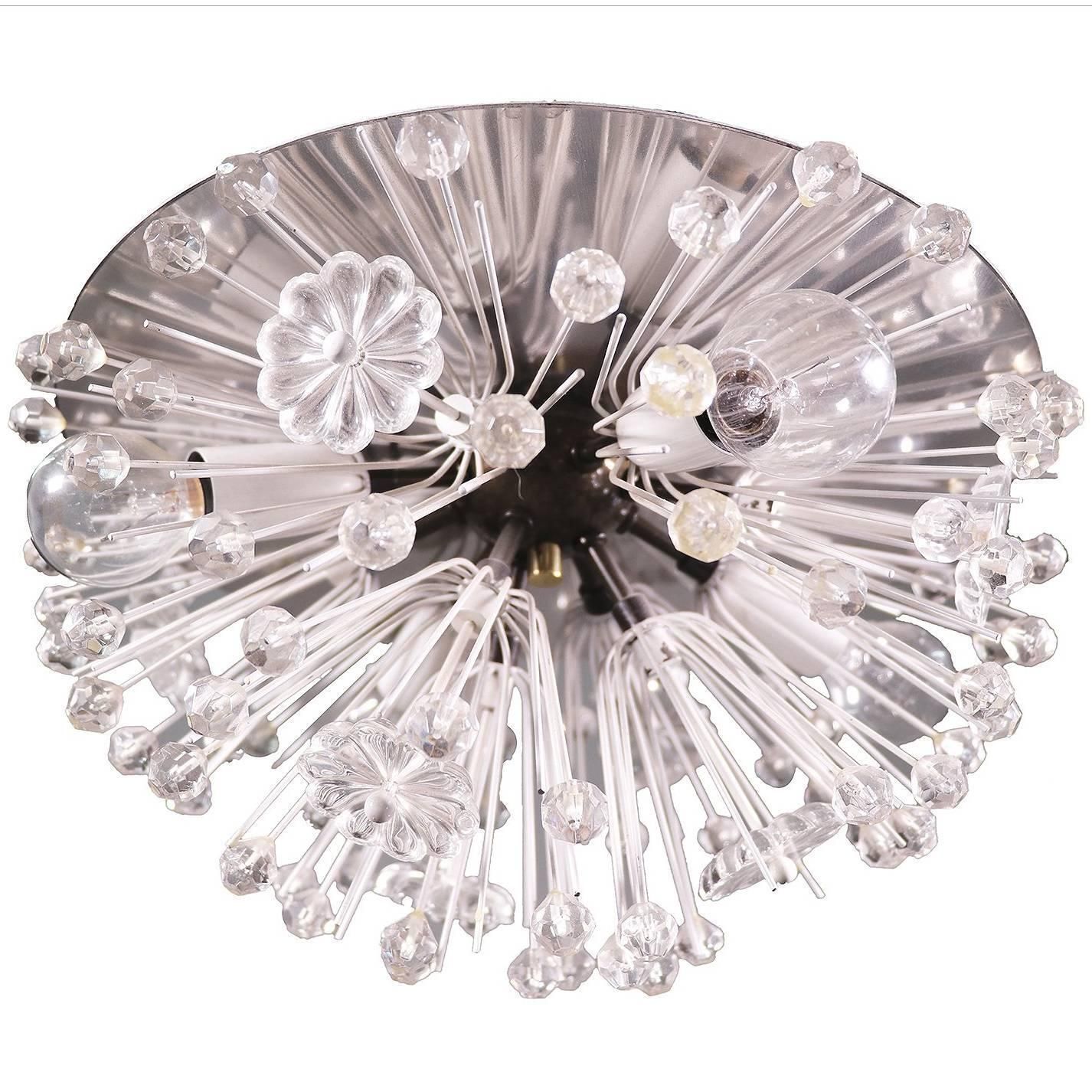 Sputnik Chandelier Crystal & Chrome By Emil Stejnar, Rupert Nikoll, Austria 1950
