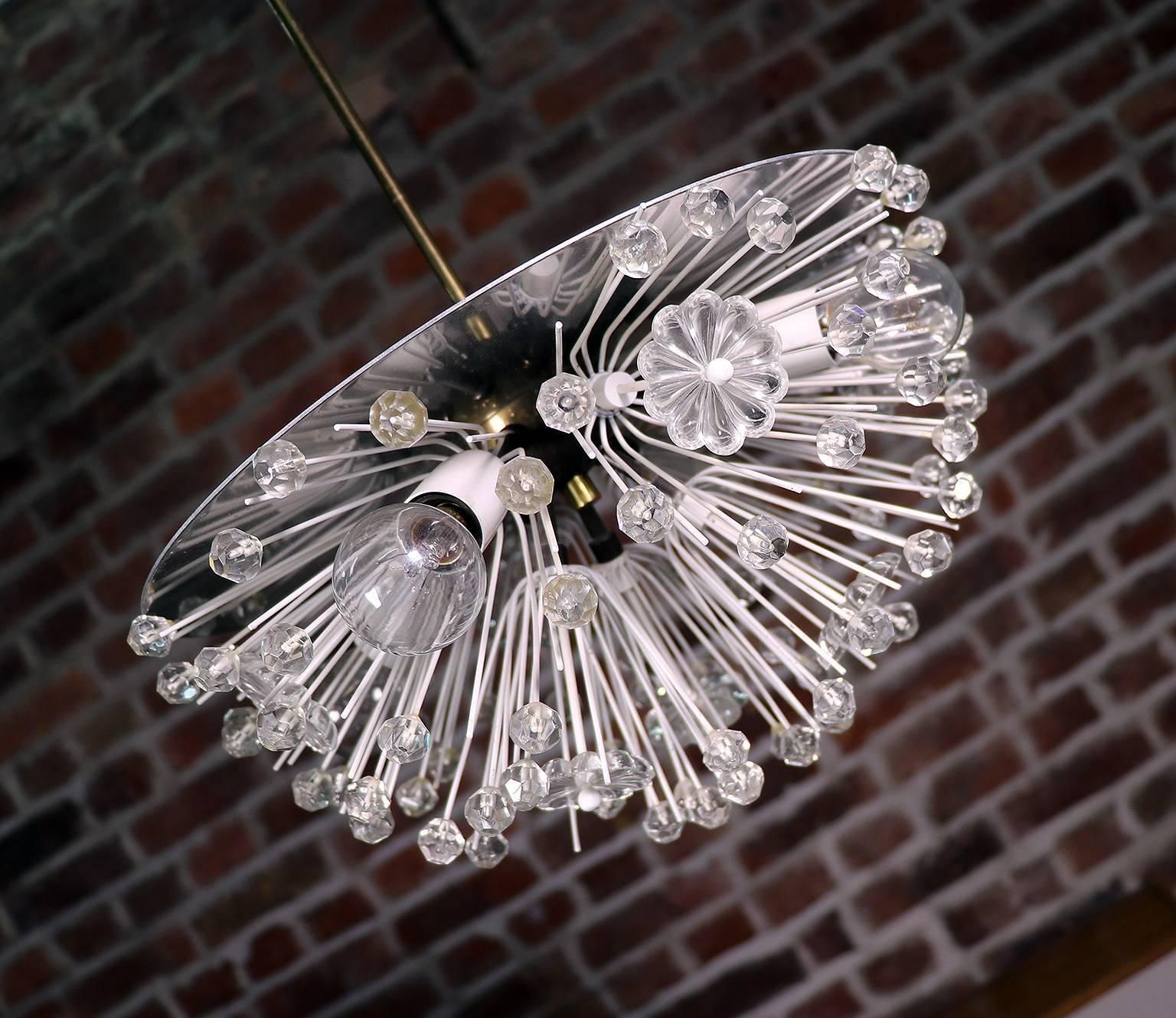 Sputnik Chandelier Crystal & Chrome By Emil Stejnar, Rupert Nikoll, Austria 1950 photo vinterior
