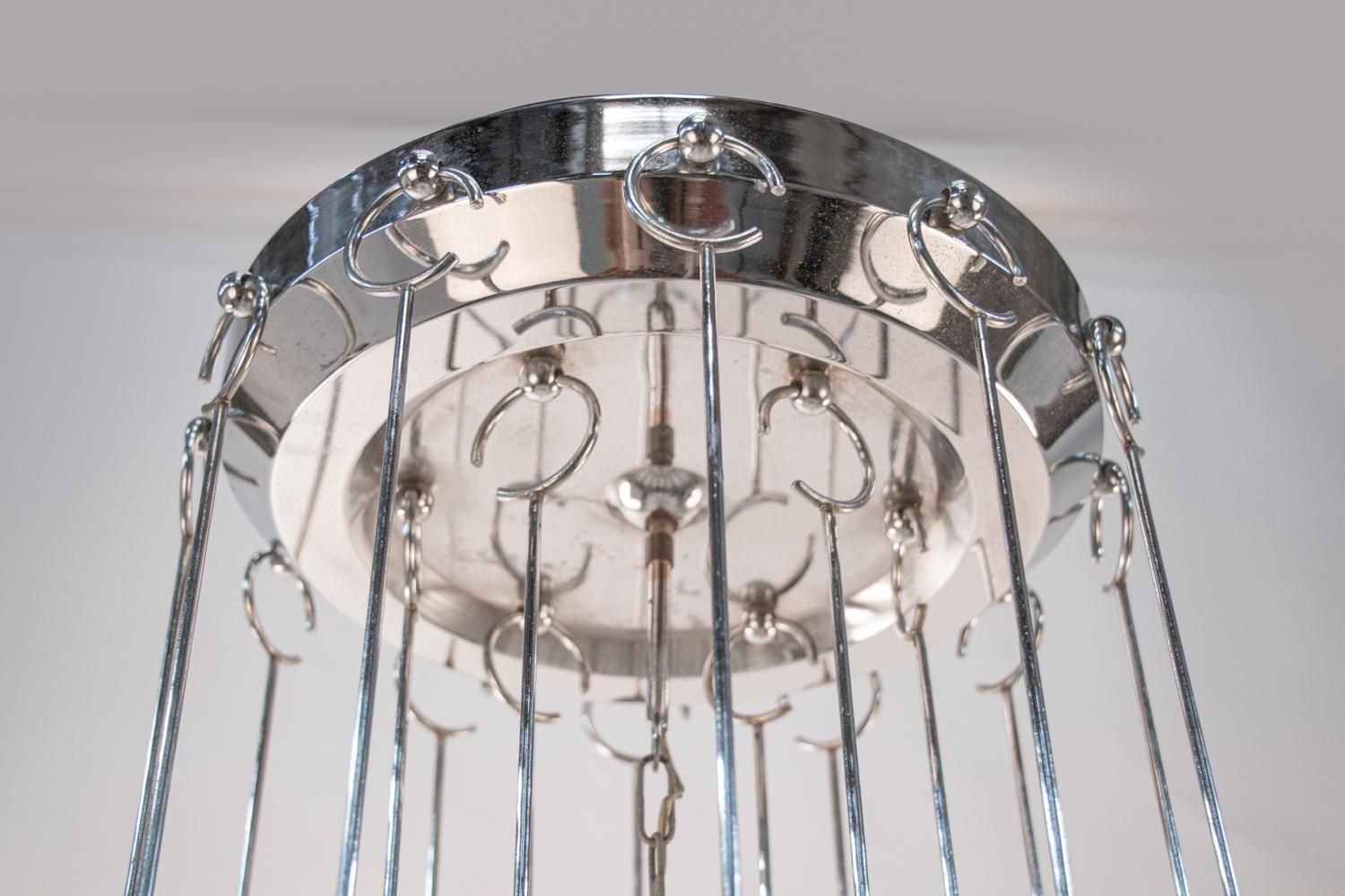 Lighting Cascading 44" Giogali Chandelier Flush Mount By Angelo Mangiarotti, Vistosi 1960 photo