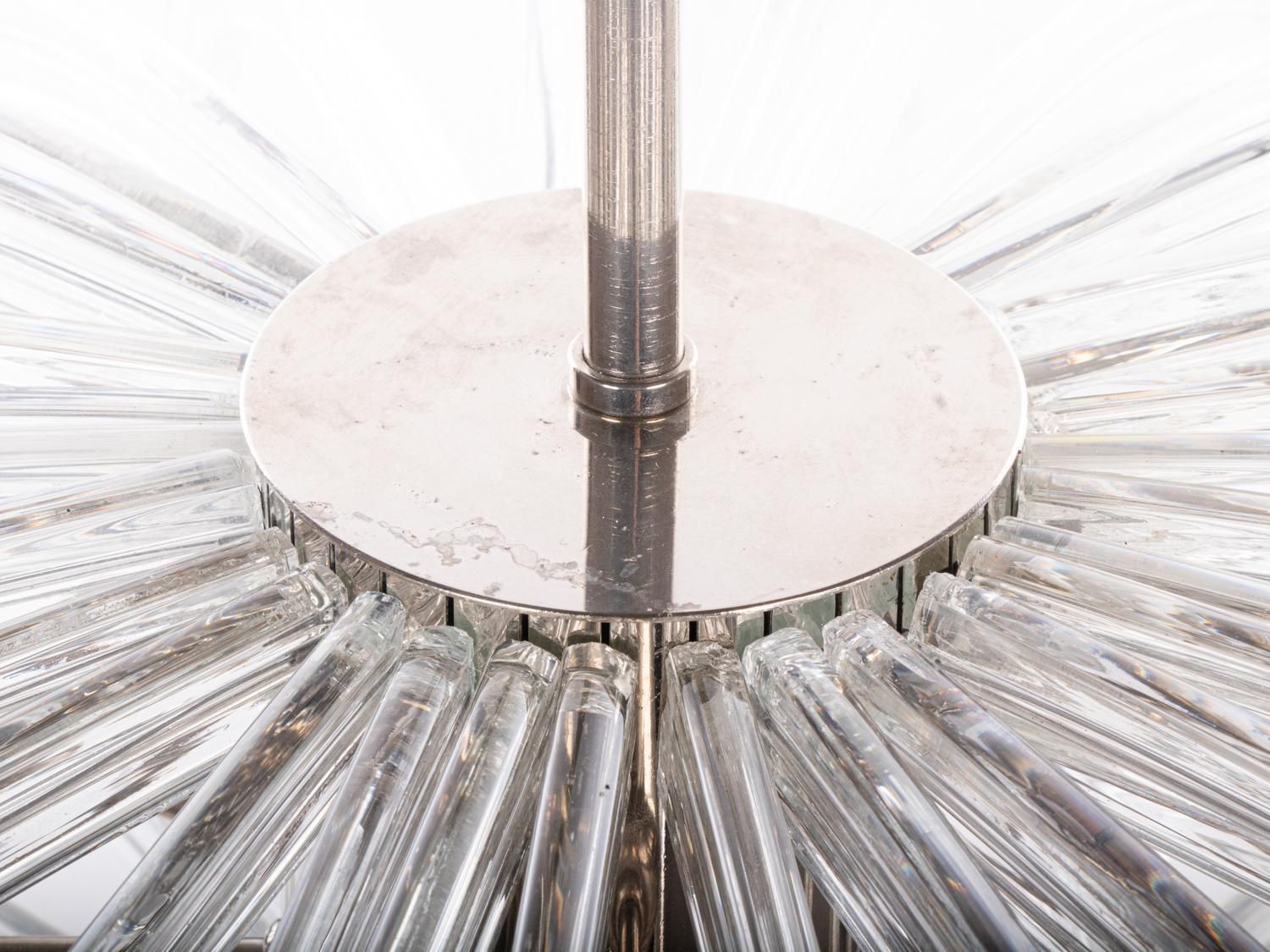 photo for sale Bakolowits 26" Wave Form Chandelier Crystals & Nickel, Cari Zalloni, Vienna 1960