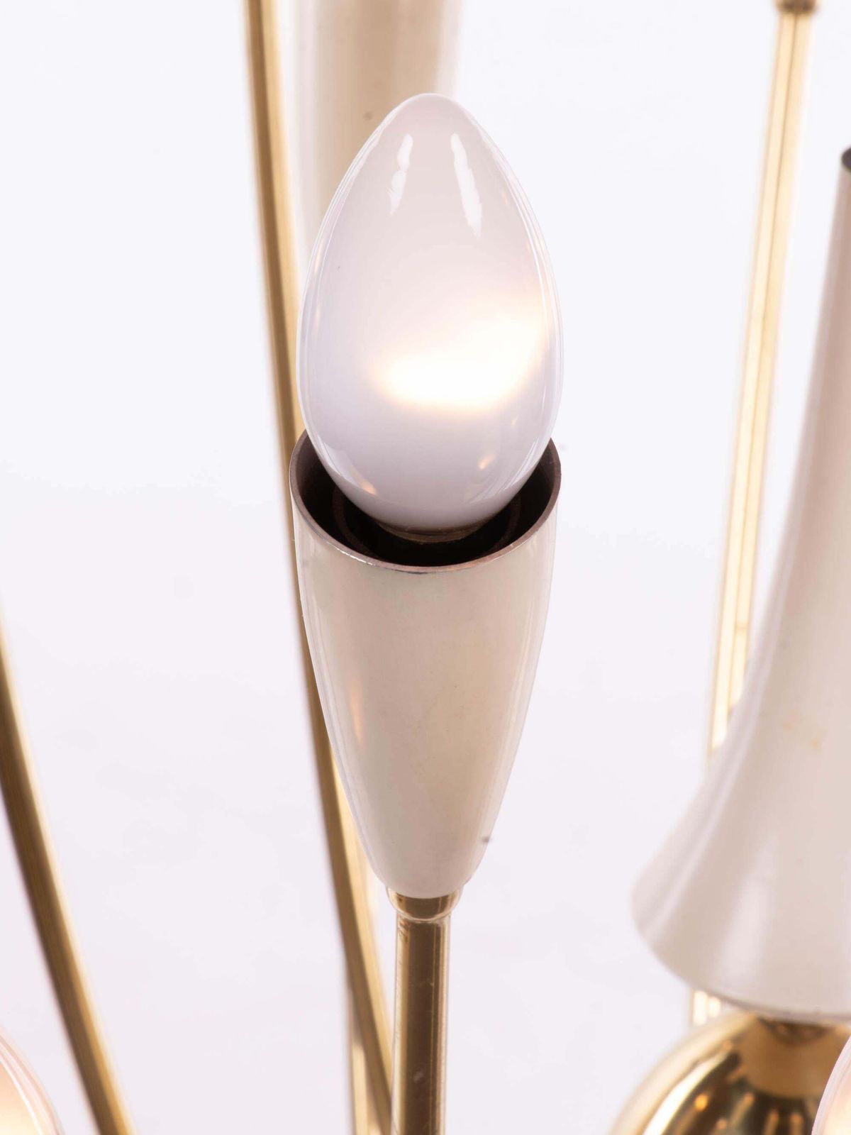 Monumental 24" Sputnik Chandelier Enamel & Brass By Kalmar, Austria 1950 photo 6881.0