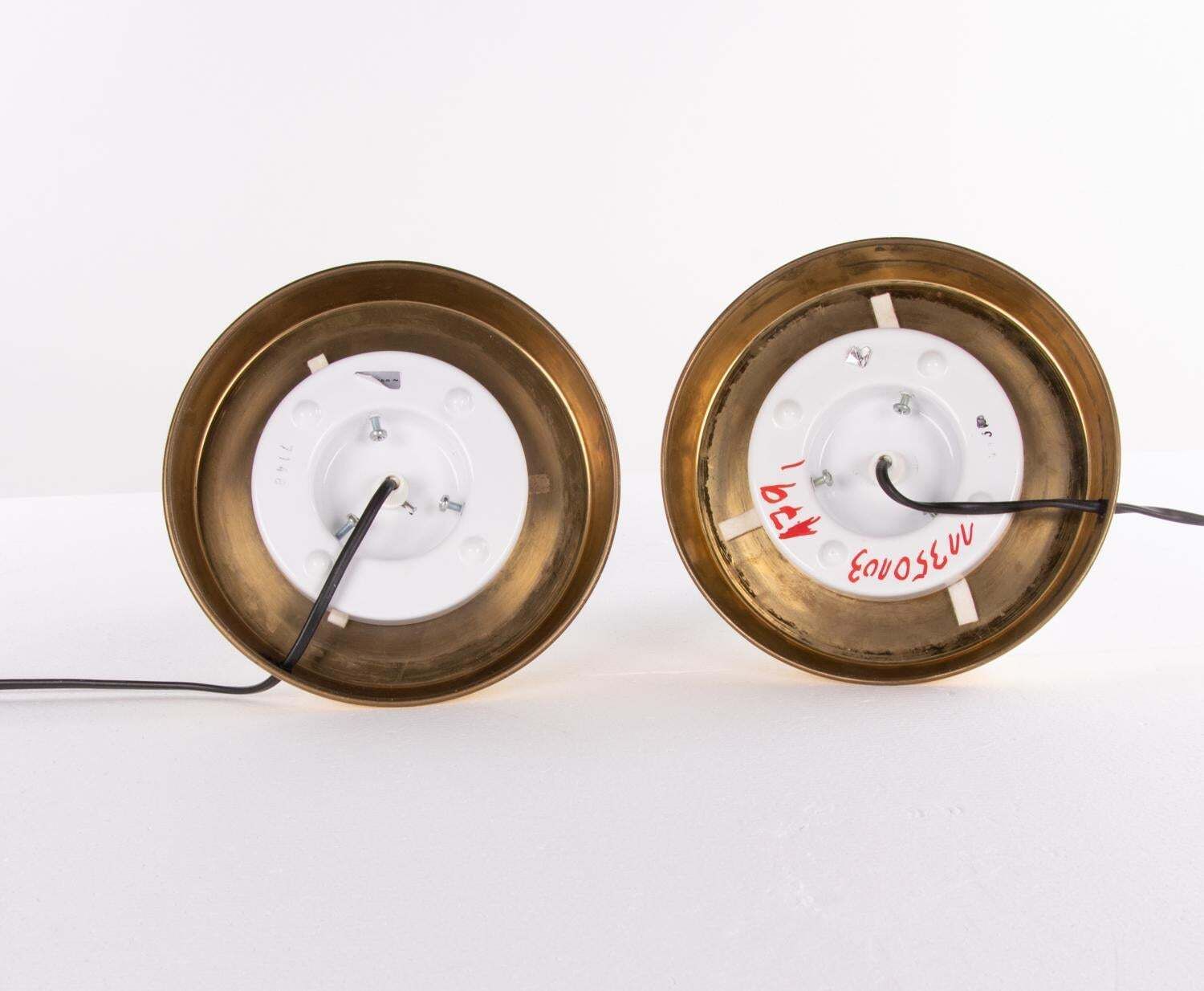 Pair Of Peill & Putzler 'Kibo' Blown Glass Table Lamps, 1970s photo vintage