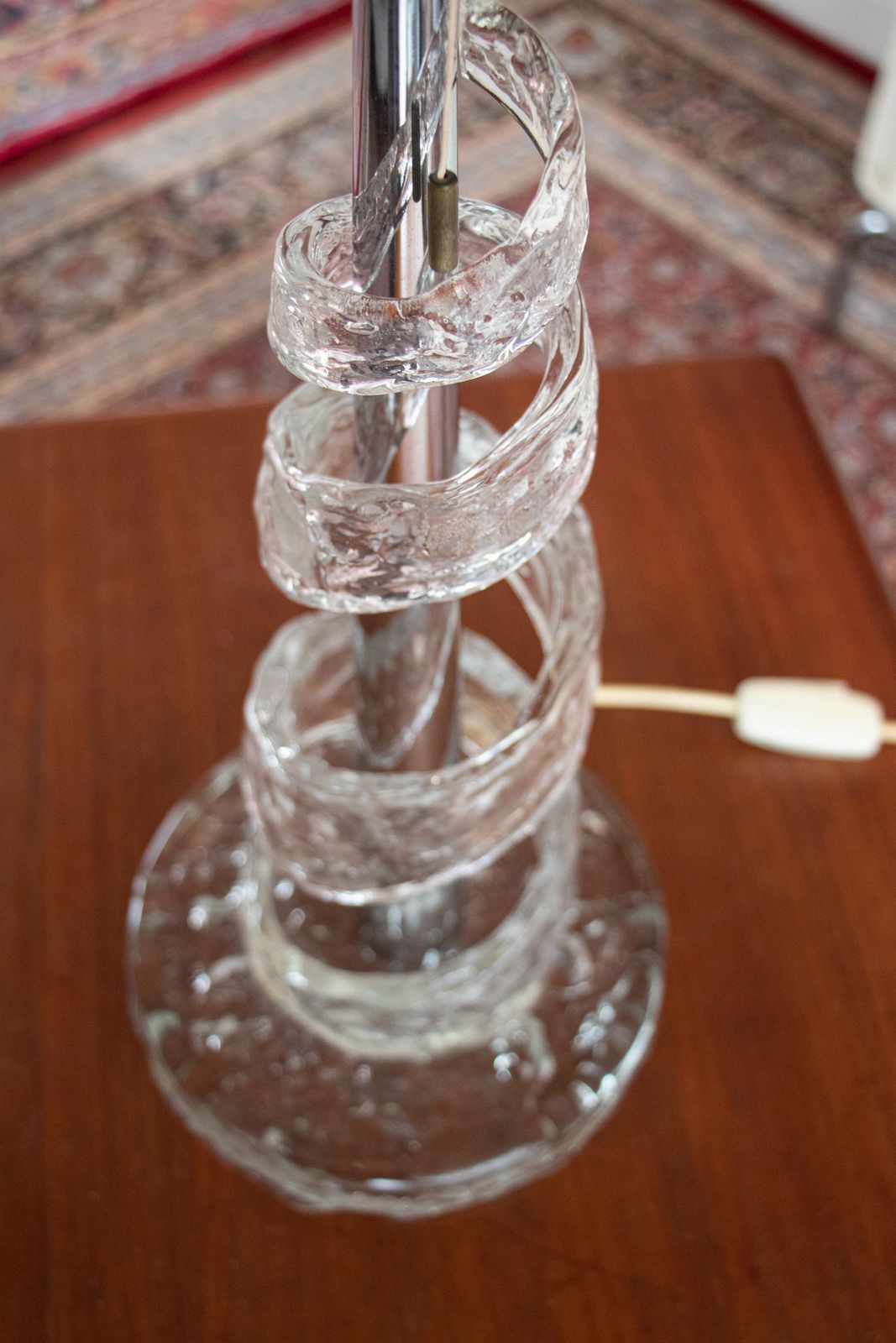 photo furniture Murano Glass Spiral Table Lamp By Angelo Brotto For Esperia, Italy 1970s