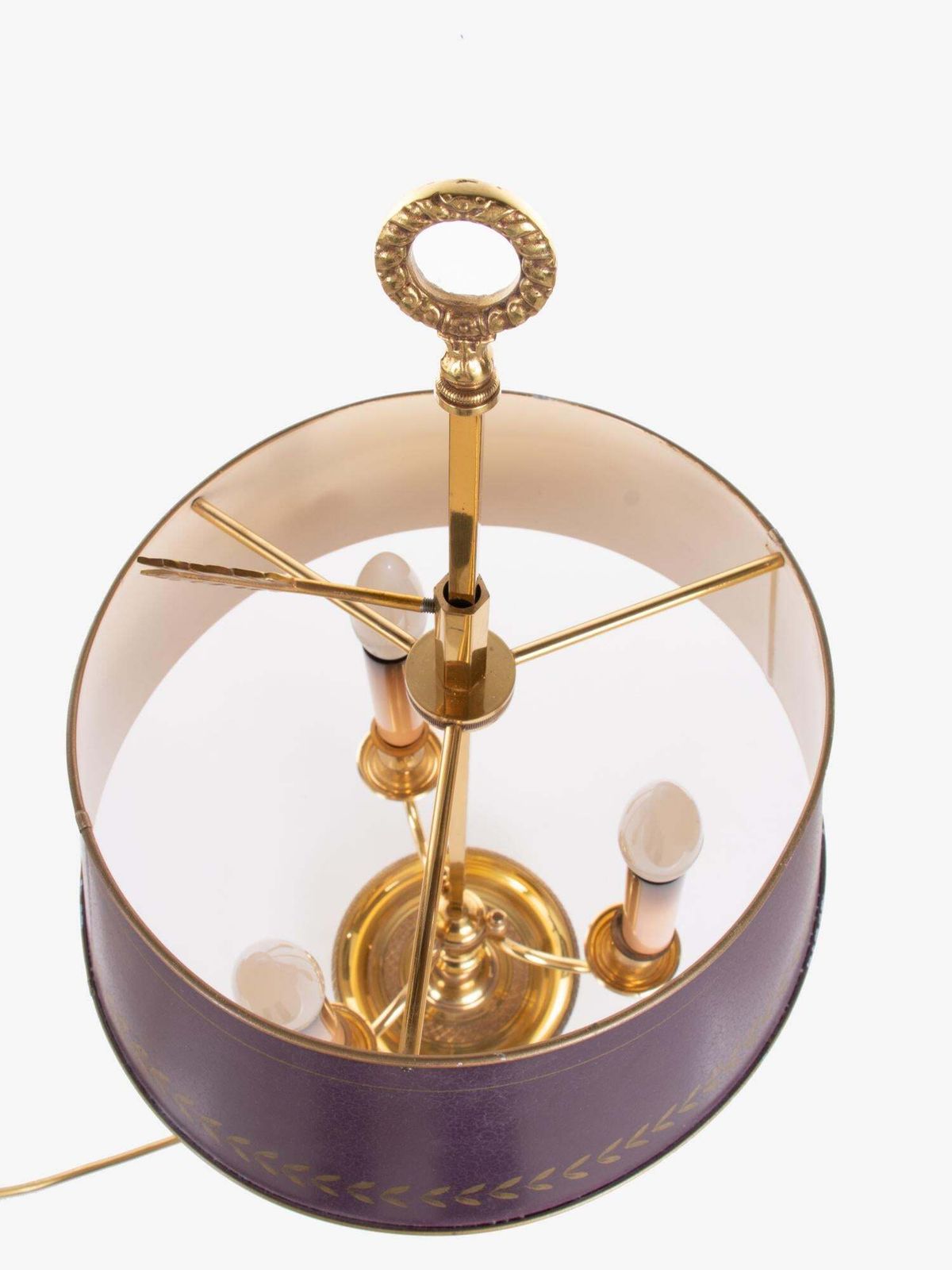 French Bonze & Tole Louis XV Style Bouillotte Table Lamp photo buy