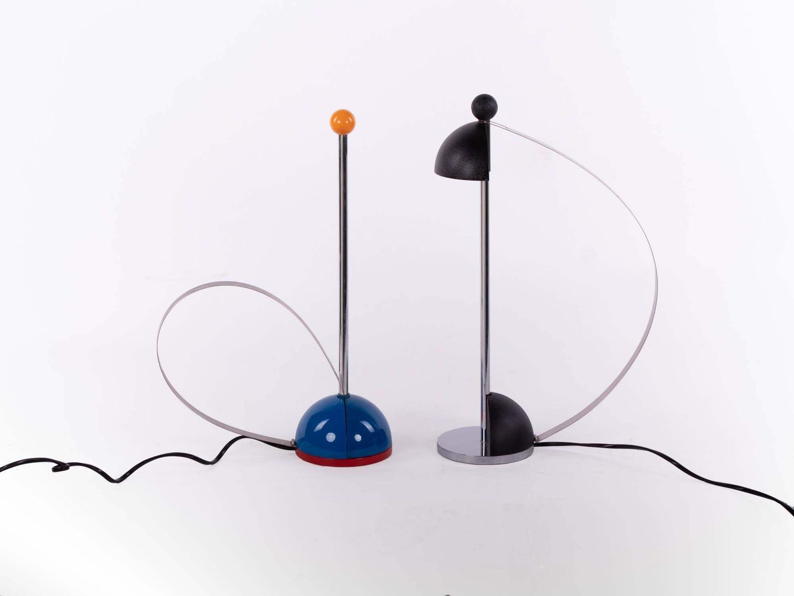 Postmodern Desk Lamps In The Manner Of Memphis Milano, Set Of 2 photo for sale