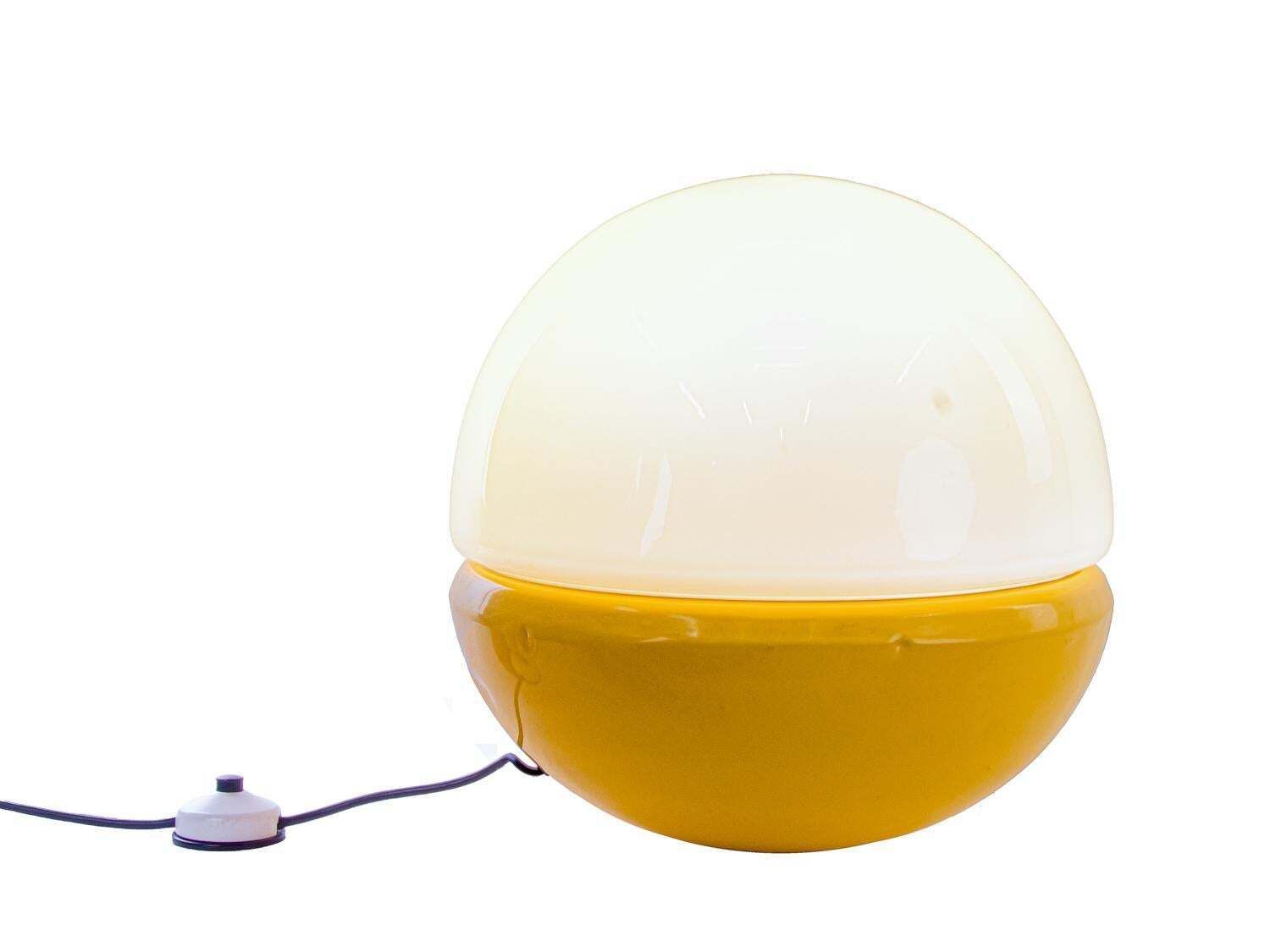 Murano 18" 'Pop Art' Floor And Table Lamp Glass & Metal By Doria, Germany 1960s photo furniture