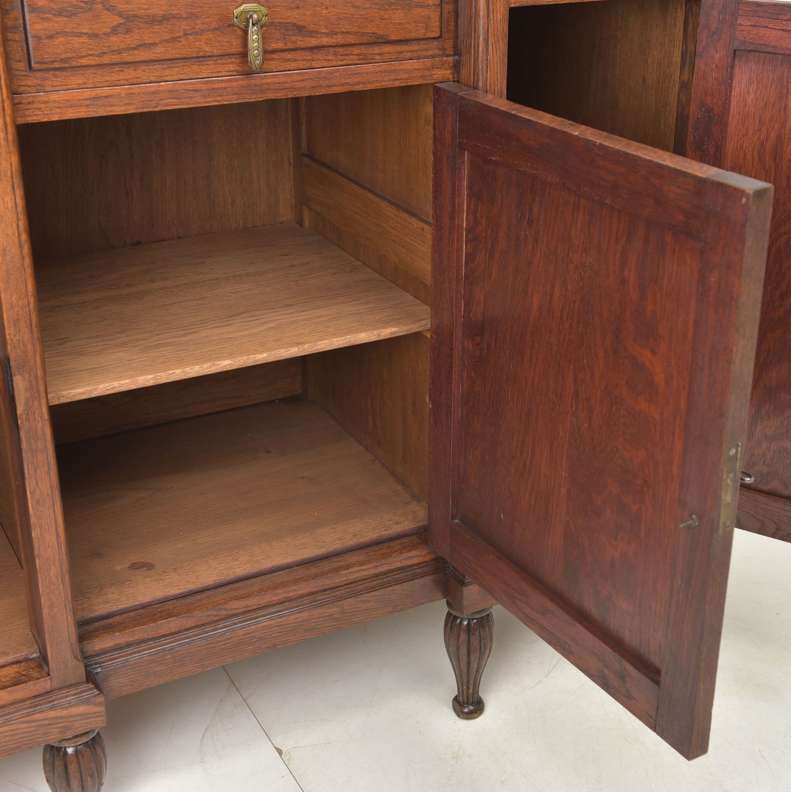 Antique! Tiered Sideboard Restored Art Deco Circa 1925 Oak Chest Of Drawers Sideboard photo 1091.0