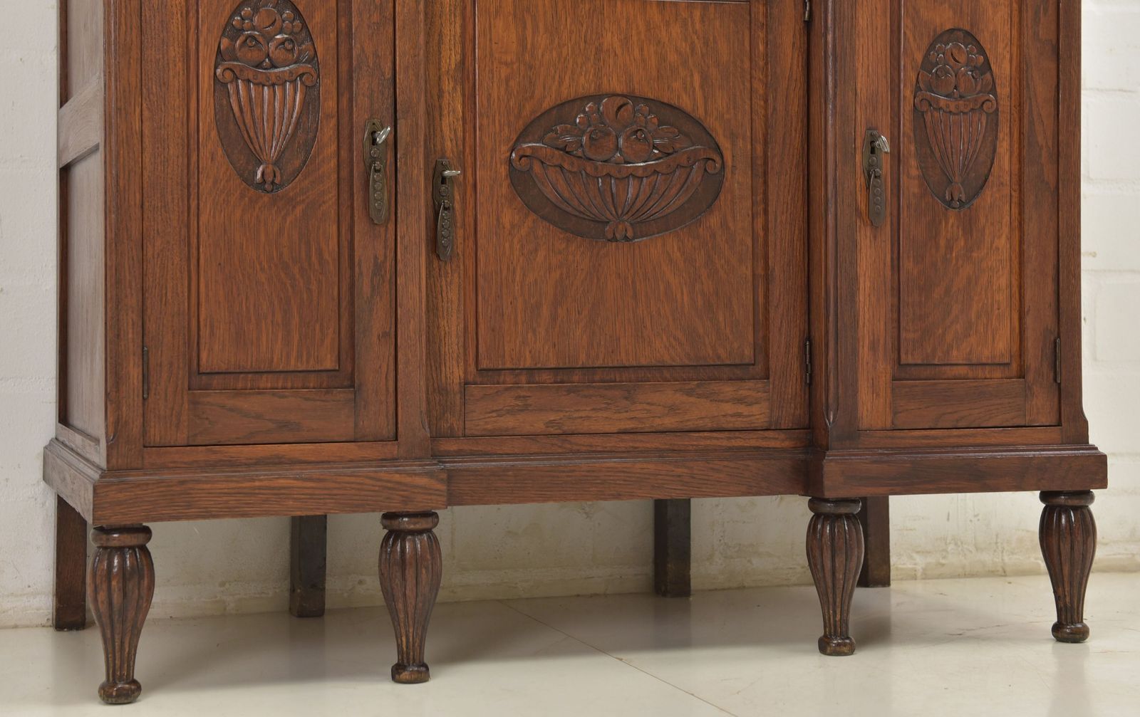 photo for sale Antique! Tiered Sideboard Restored Art Deco Circa 1925 Oak Chest Of Drawers Sideboard