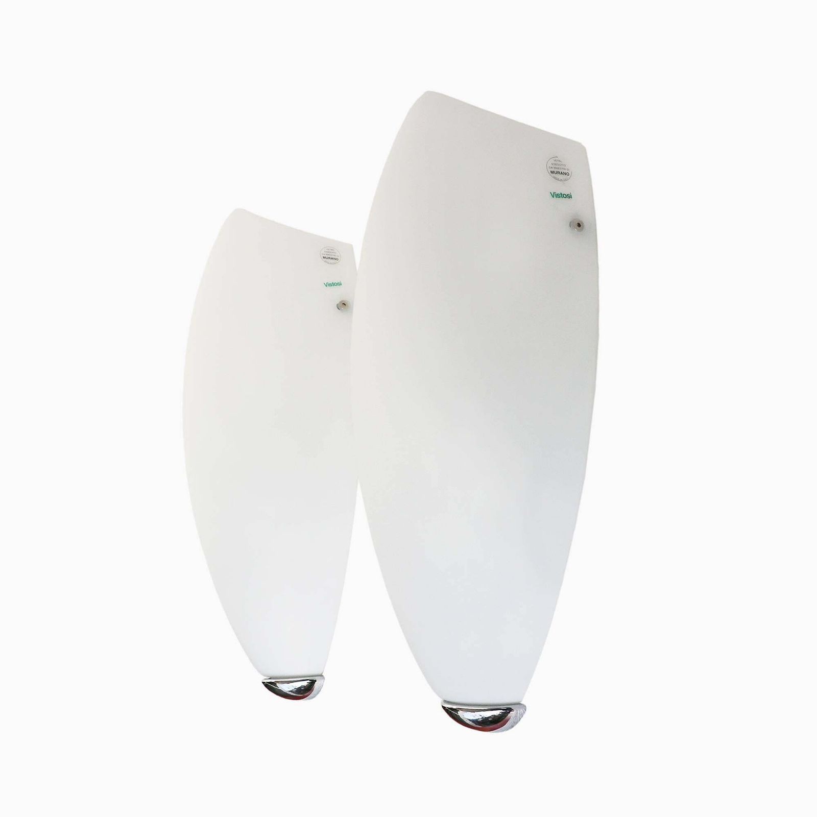 Vetreria Vistosi 'Ap Calice' Wall Sconces Murano Glass & Chrome, Set Of 2 photo furniture