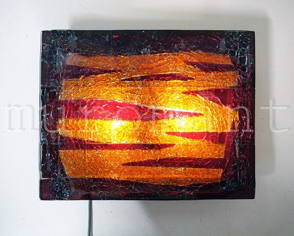 1960s Mid Century Modern Murano Wall Sconce Craquele Glass In The Manner Of Raak photo furniture