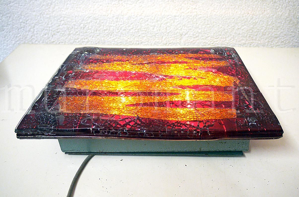1960s Mid Century Modern Murano Wall Sconce Craquele Glass In The Manner Of Raak photo 889.0