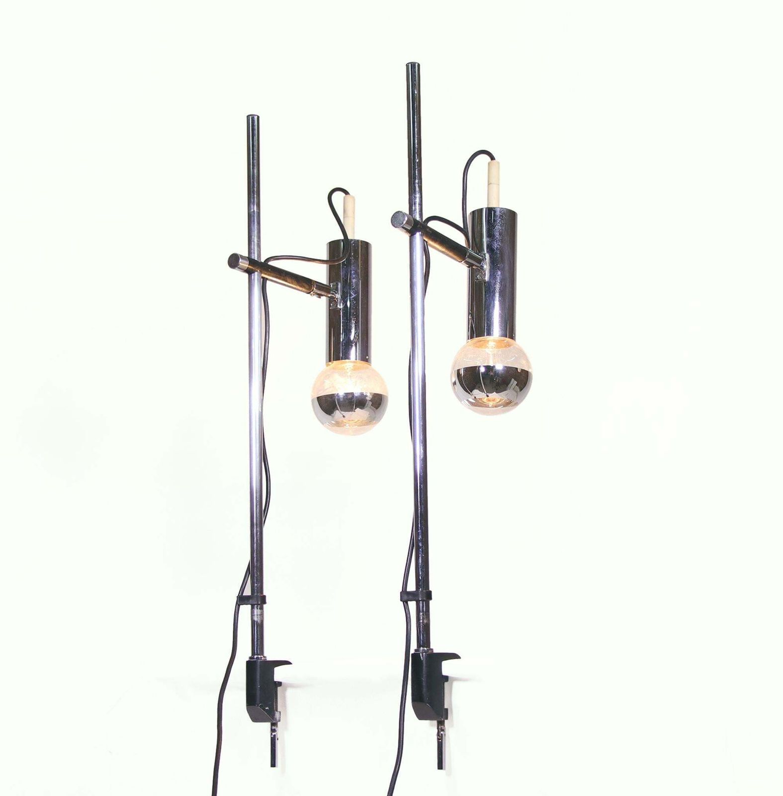 Adjustable Pair Of Minimalist Articulated Desk Clamp Lamps By Staff Germany 1960 photo 3440.0