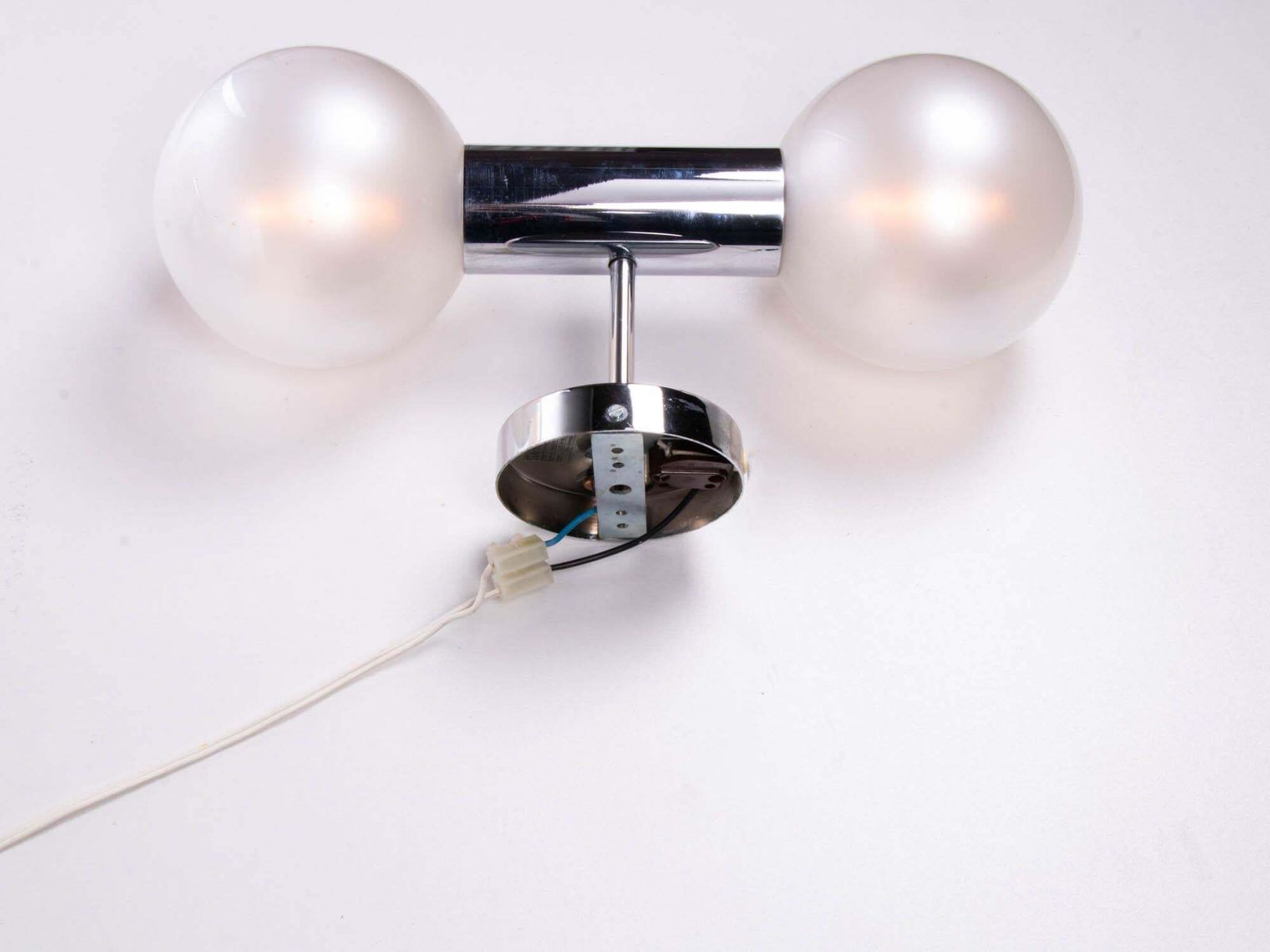 1 (Of 2) Pair Of Motoko Ishii Pearl Sputnik Wall Sconces Glass & Chrome By Staff photo 1229.0