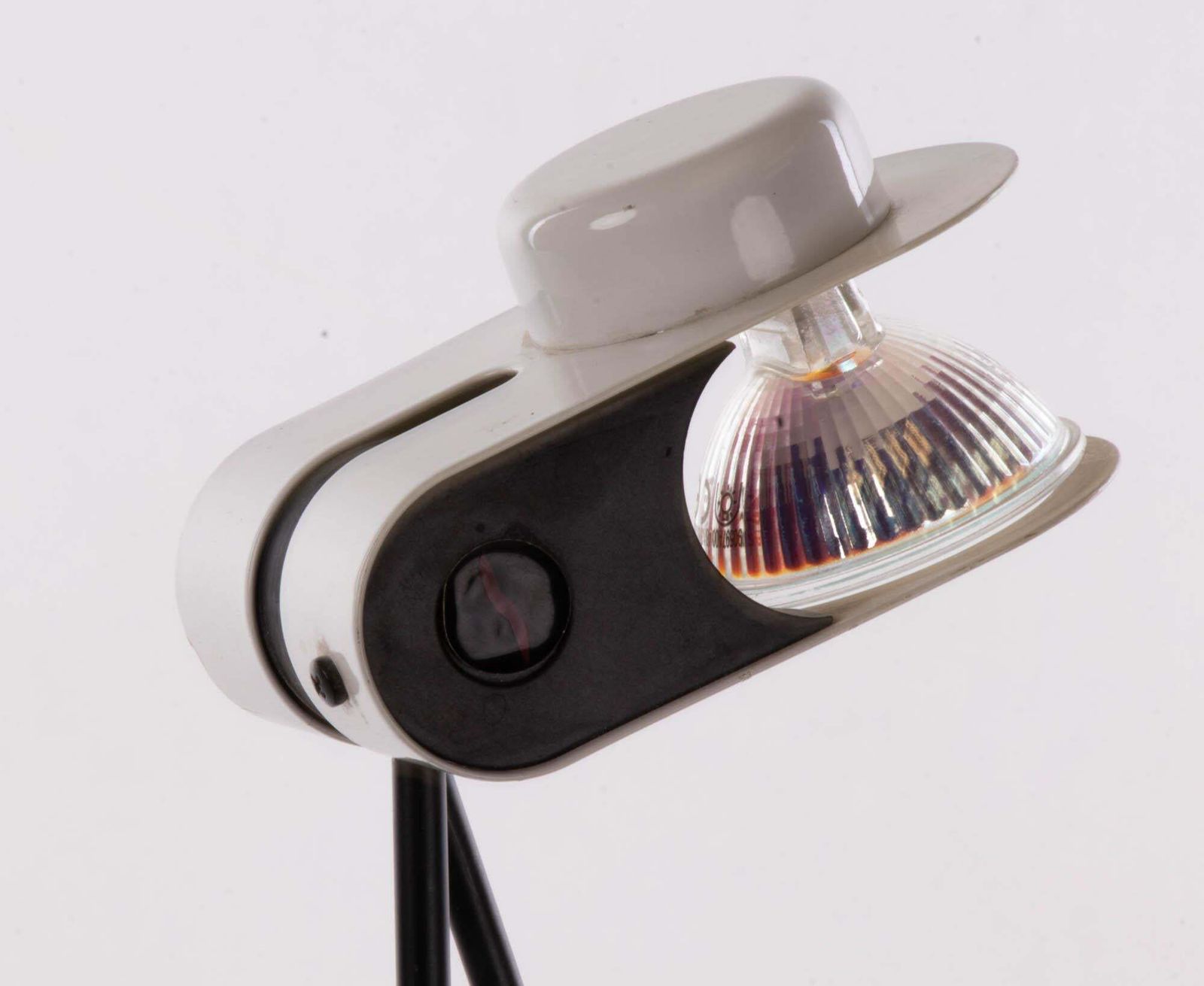 1980 Italy Black & White Stilnovo Milano Telescope Wall & Ceiling Lamp photo Lighting