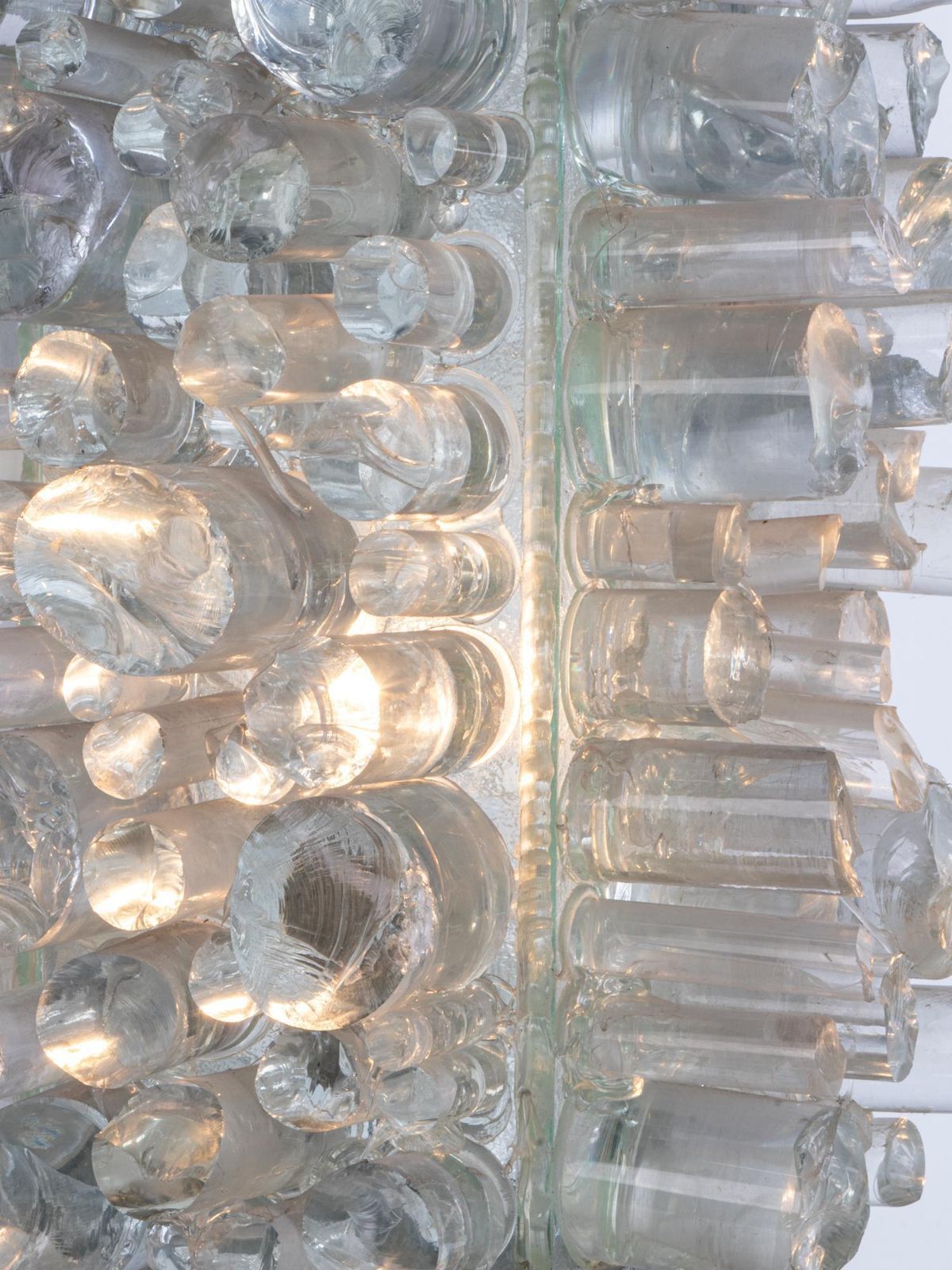Unique Brutalist 18" Murano Glass Table Lamp In The Manner Of Poliarte 1960 photo furniture