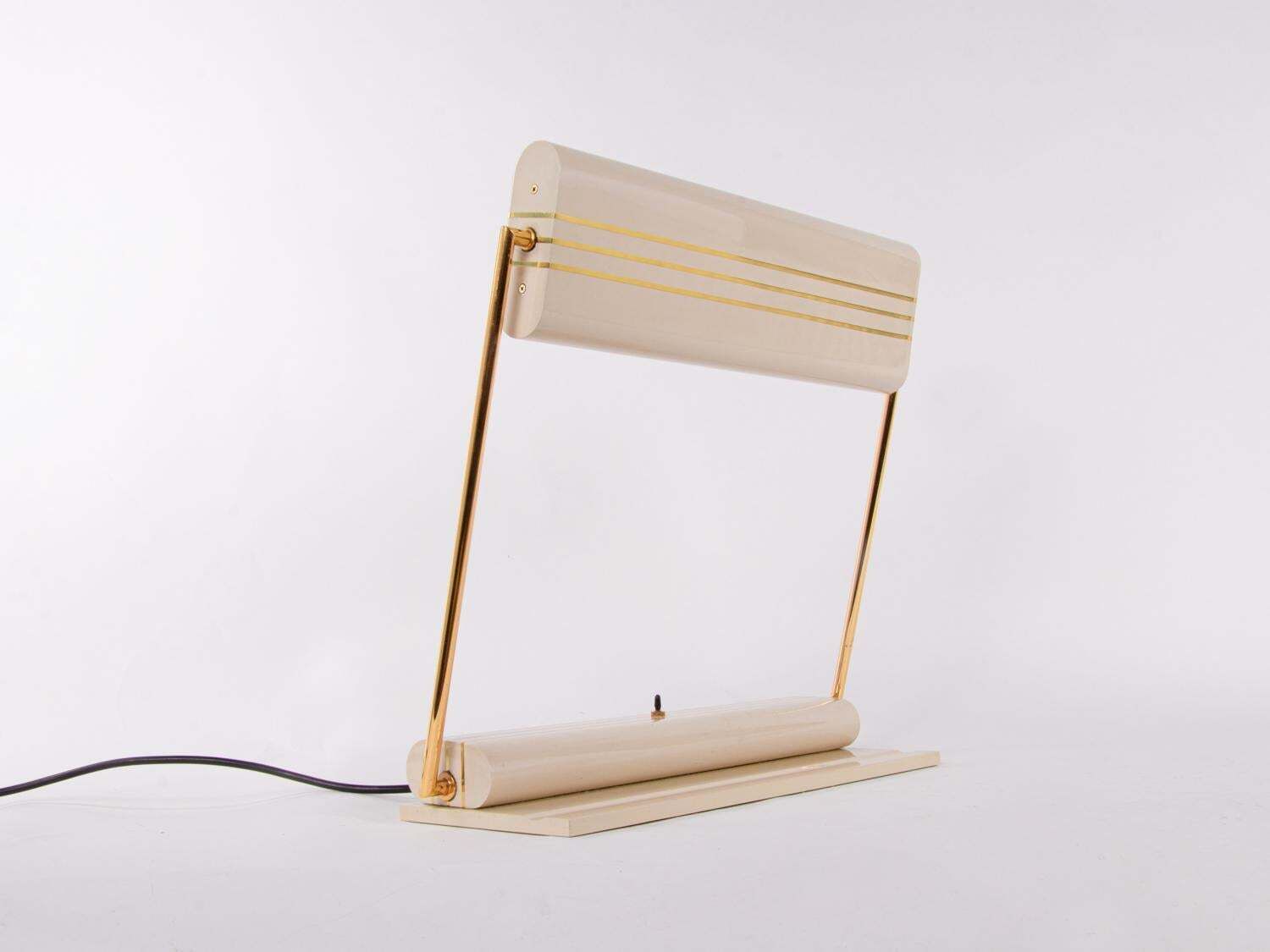 Elegant Articulating Fratelli Martini Art Deco Streamline Desk Lamp, 1930s photo furniture