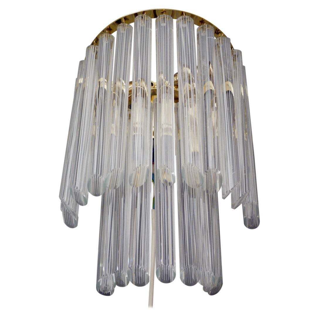 Venini Wall Sconce White Murano Glass & Brass, Italy, 1960s photo furniture