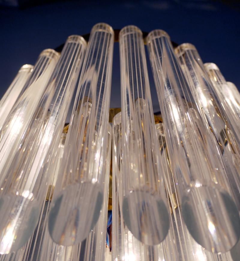 Venini Wall Sconce White Murano Glass & Brass, Italy, 1960s photo 1384.0