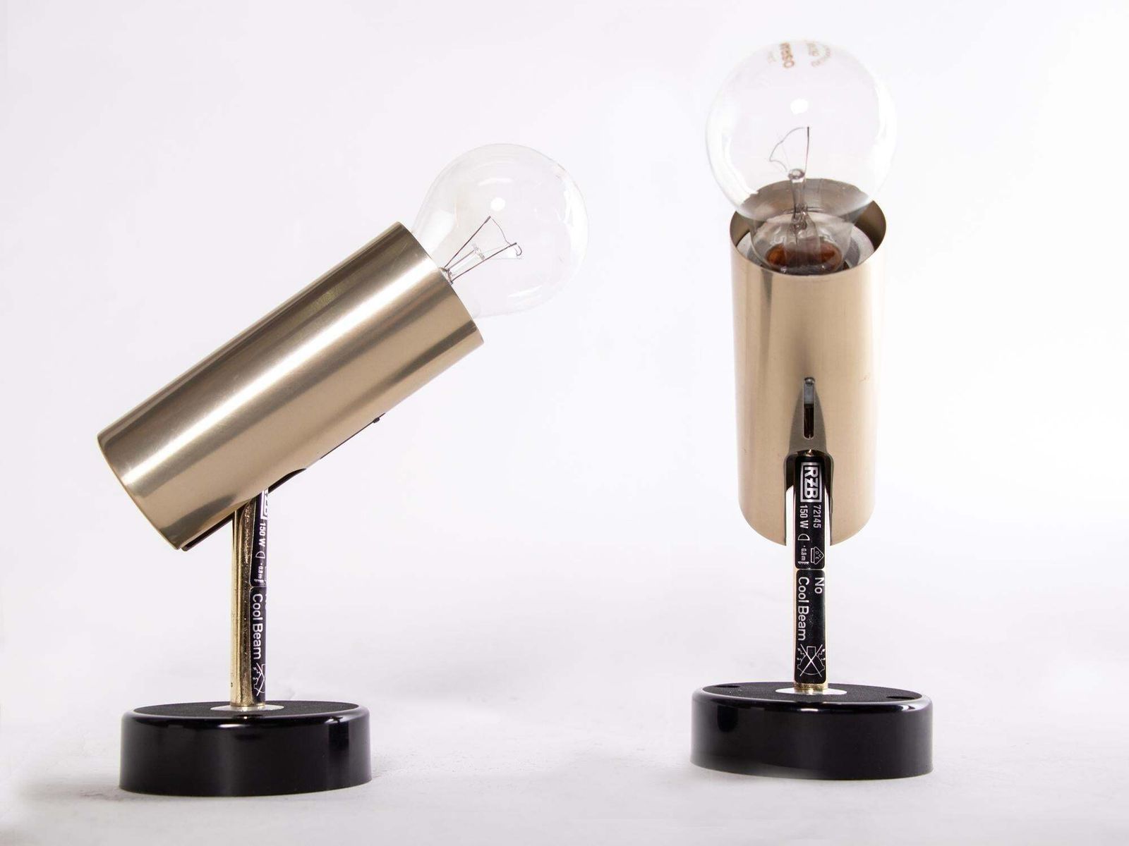 1960 Germany Rzb Adjustable Minimalist Wall Sconce Brass Spot Light, Set Of 2 photo furniture