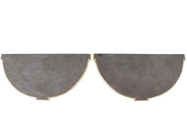 4700.0 Pair Of Half Moon Shaped Consoles. Artisan Work. photo
