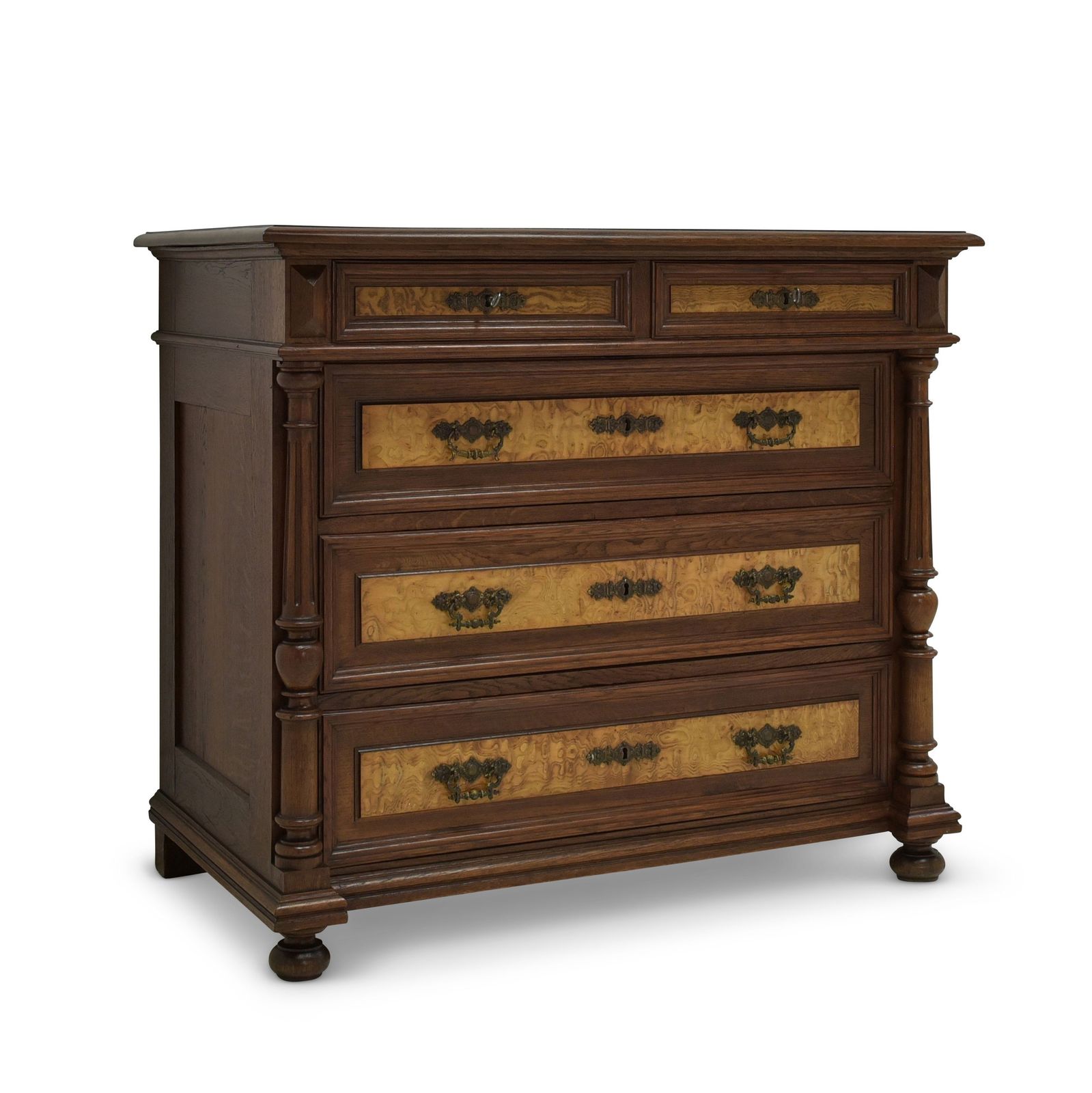 Chest Of Drawers Restored Wilhelminian Style Around 1900 Oak Ash