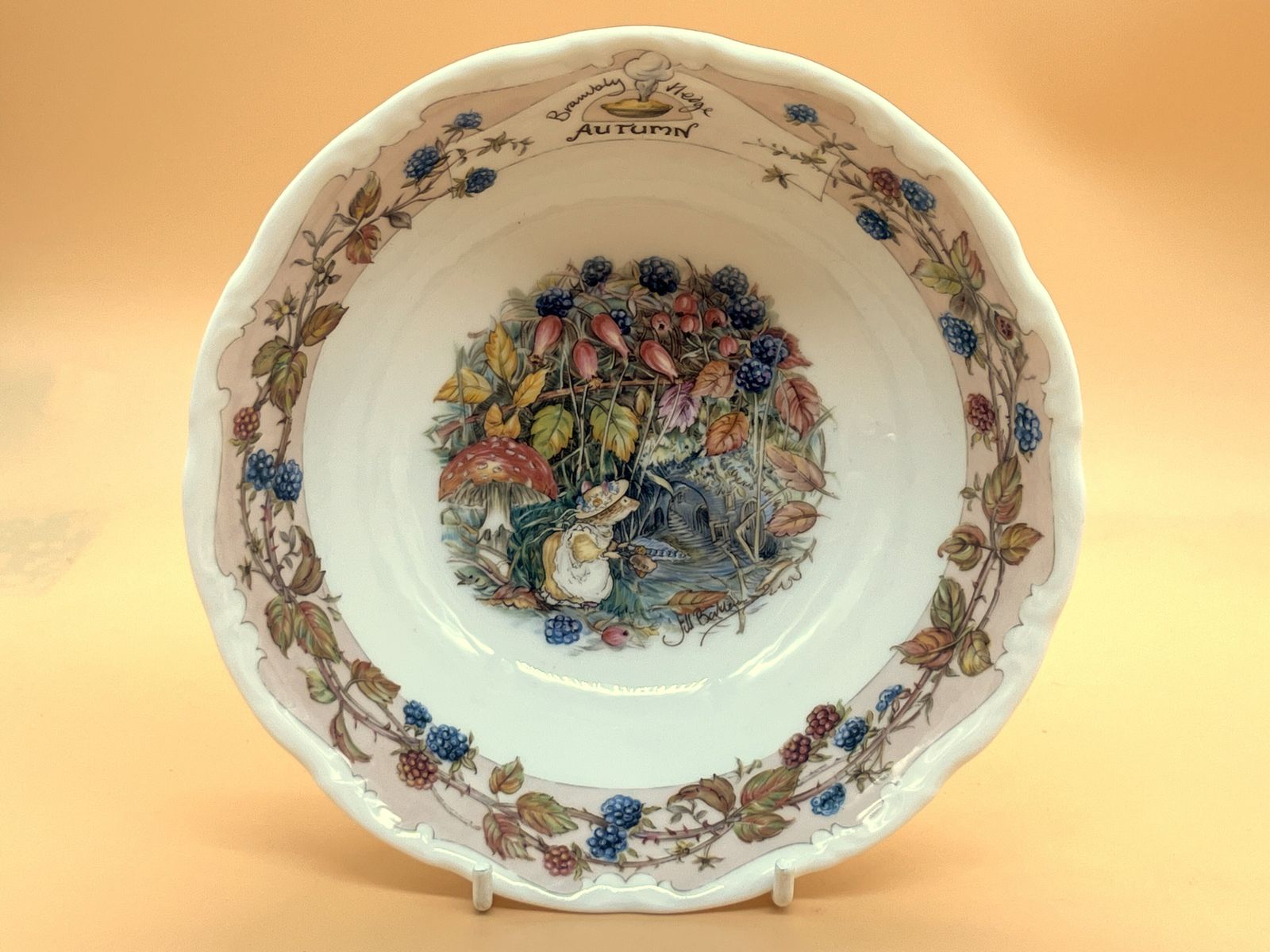 Royal Doulton Jill Barklem Brambly Hedge Autumn Bowl & Pitcher. C1991. photo vinterior