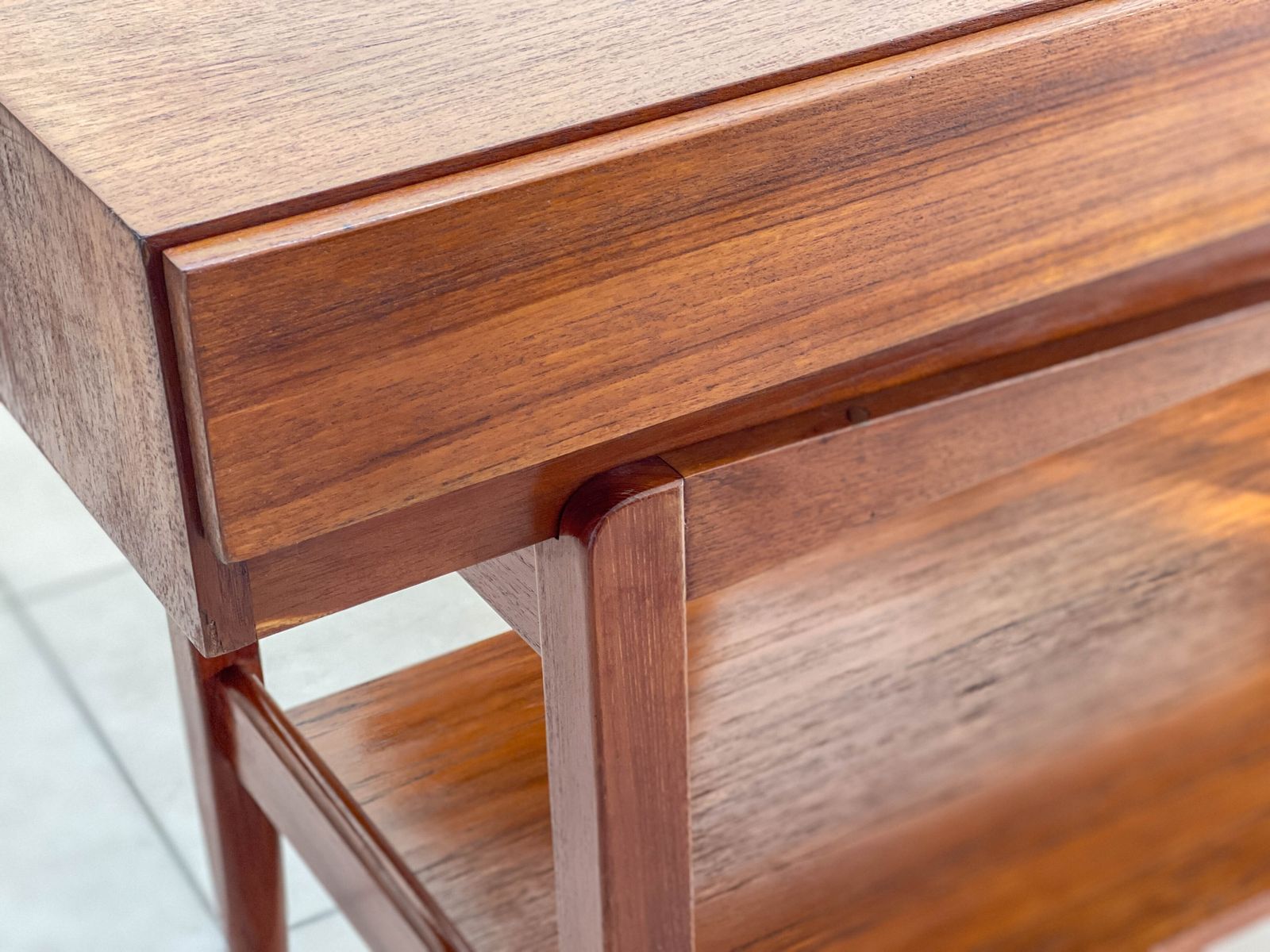 Teak Console By Ib Kofod Larsen For Faarup Møbelfabrik, Denmark 1960s. photo vinterior