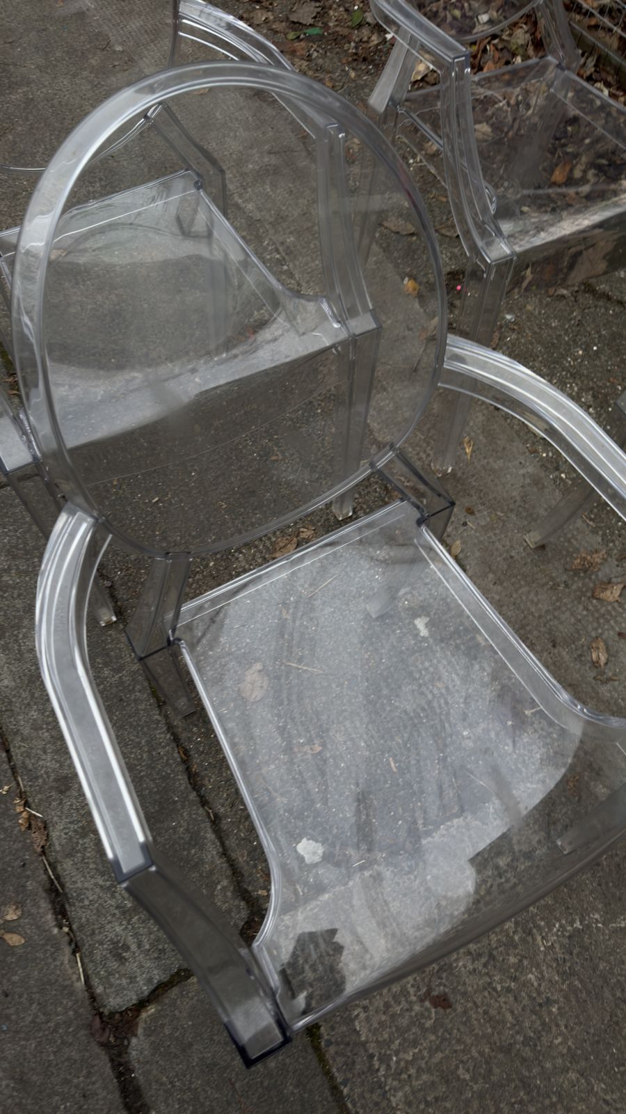 Set Of 4 Philippe Starck Louis Ghost Chairs By Kartell – Priced To Sell Fast! photo furniture