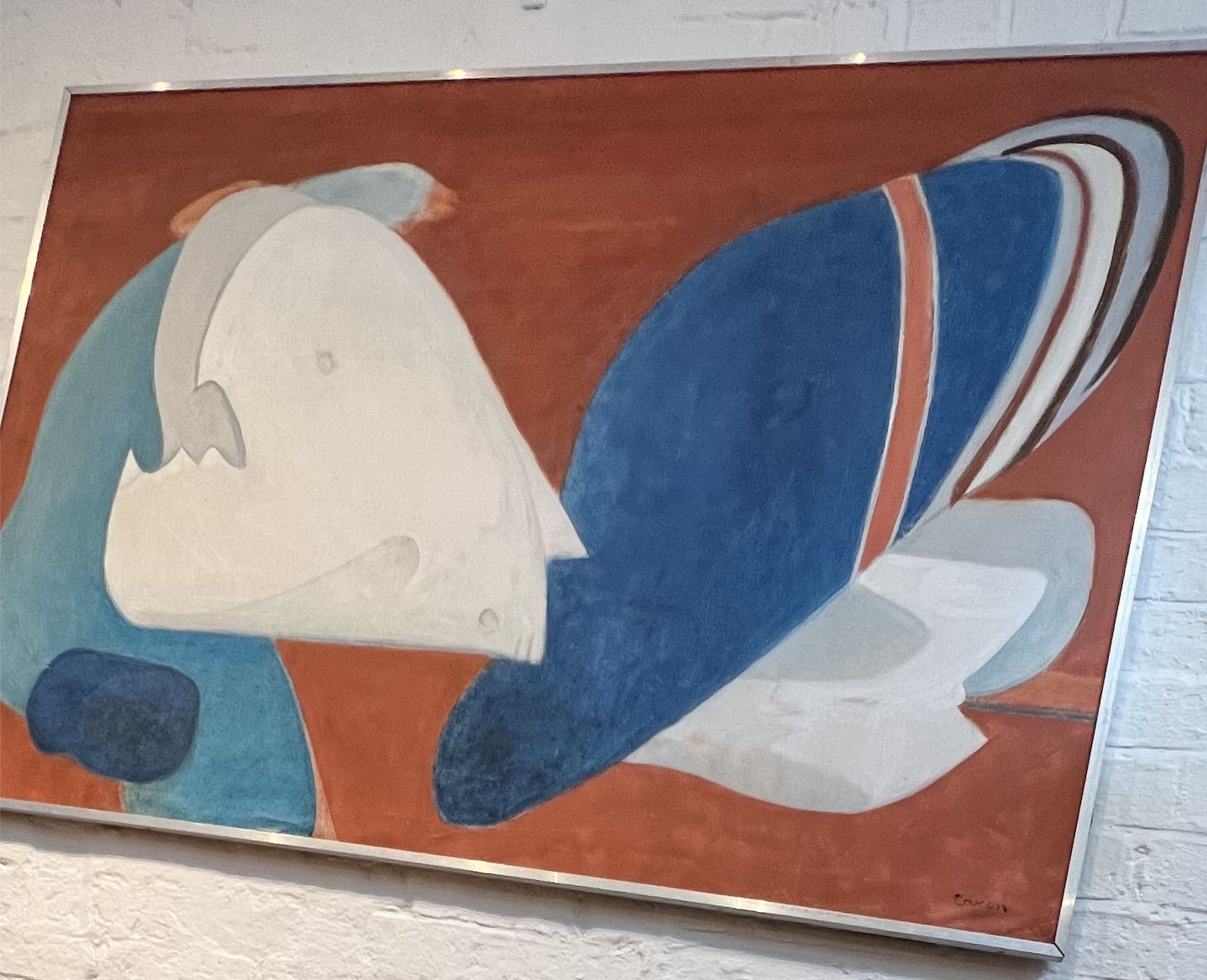 Vintage Mid Century Art "Balance Colour And Form" (Rc 6 Oil)  By Raymond Coxon photo furniture