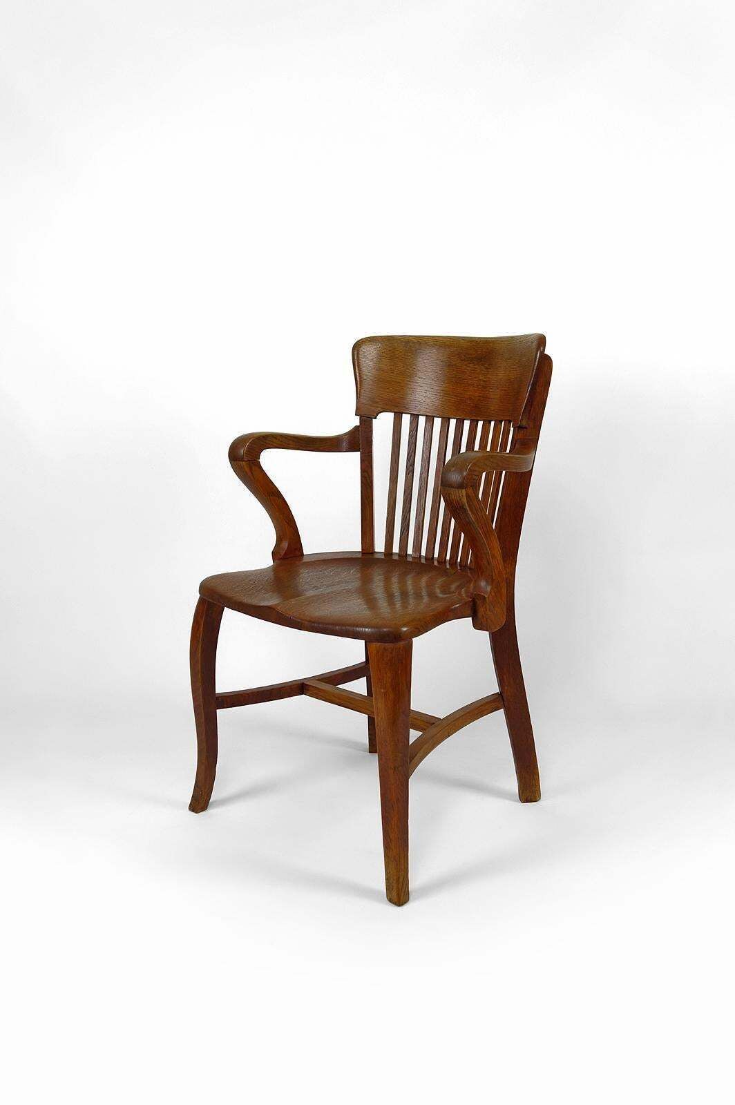 American Oak Office Armchair, USA, Circa 1900 photo furniture