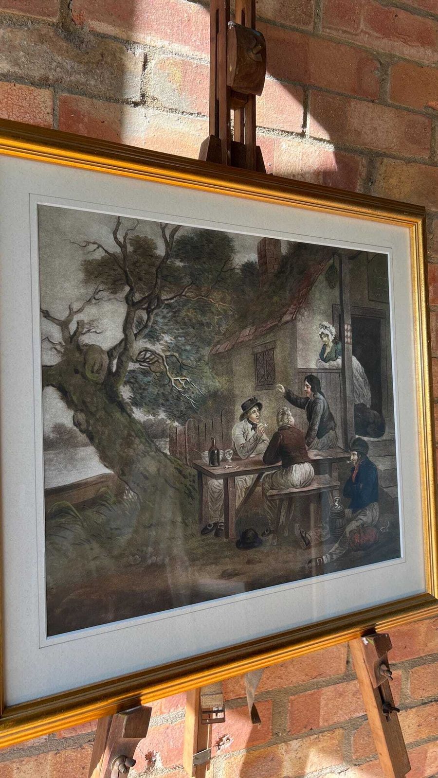 19th Century Lithograph Of The Sailors’ Conversation By George Morland – Framed And Glazed photo furniture