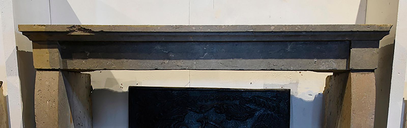 Antique Marble Stone Fireplace Mantel, 19th Century photo for sale