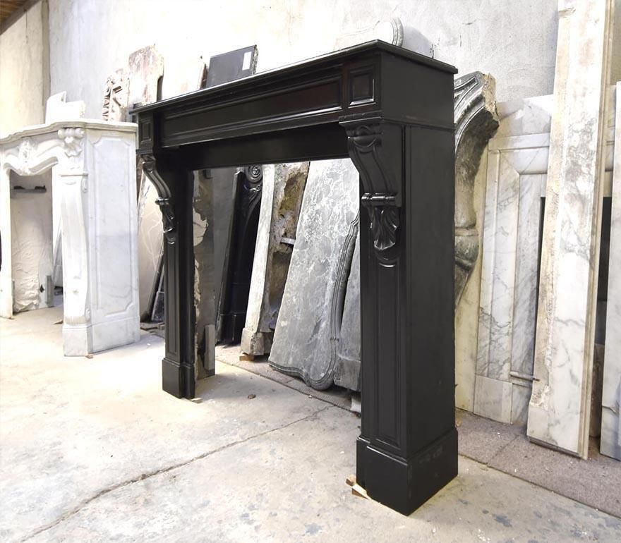 Black Marble Modion Fireplace Mantel 19th Century photo Home Fixtures