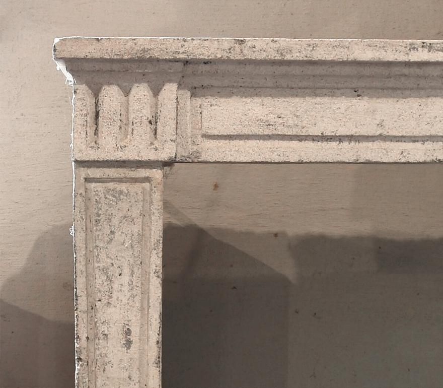 Early French Marble Stone Fireplace Mantel 18th Century photo for sale