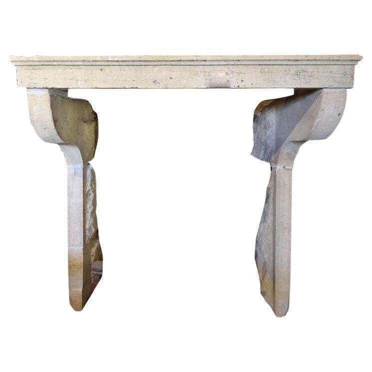 Antique Sandstone Fireplace Mantel 19th Century